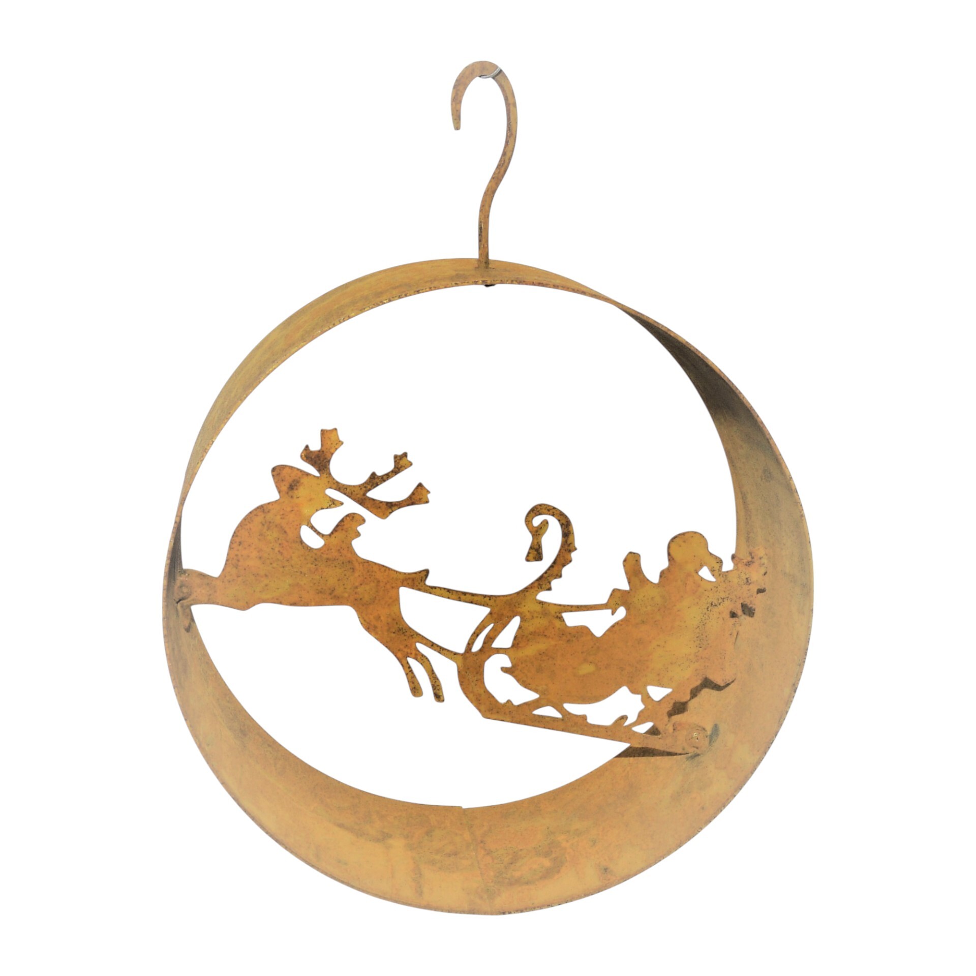 Ring Weihnachtsmann m. Schlitten z.Hängen Darstellung von Ring Weihnachtsmann m. Schlitten z.Hängen