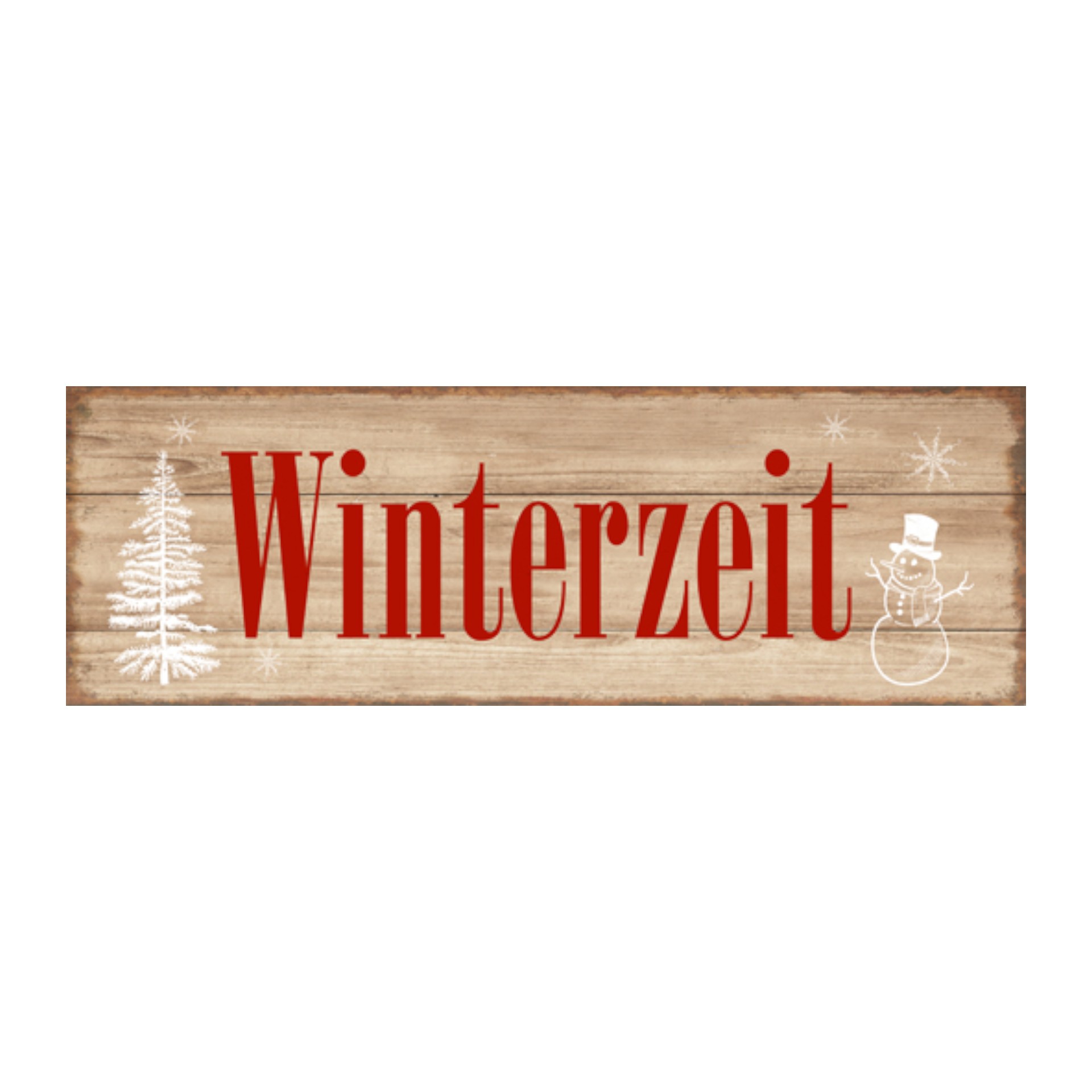 Darstellung von Schild „Winterzeit“ 30x10 cm