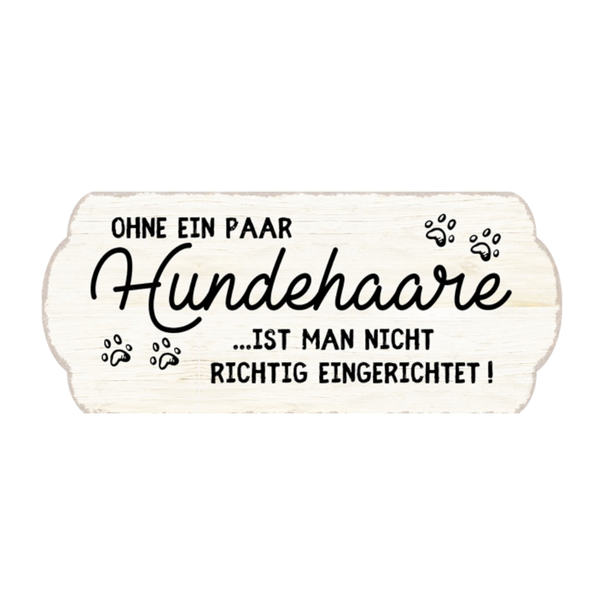 Darstellung von UV-Schild ohne ein Paar Hundehaare