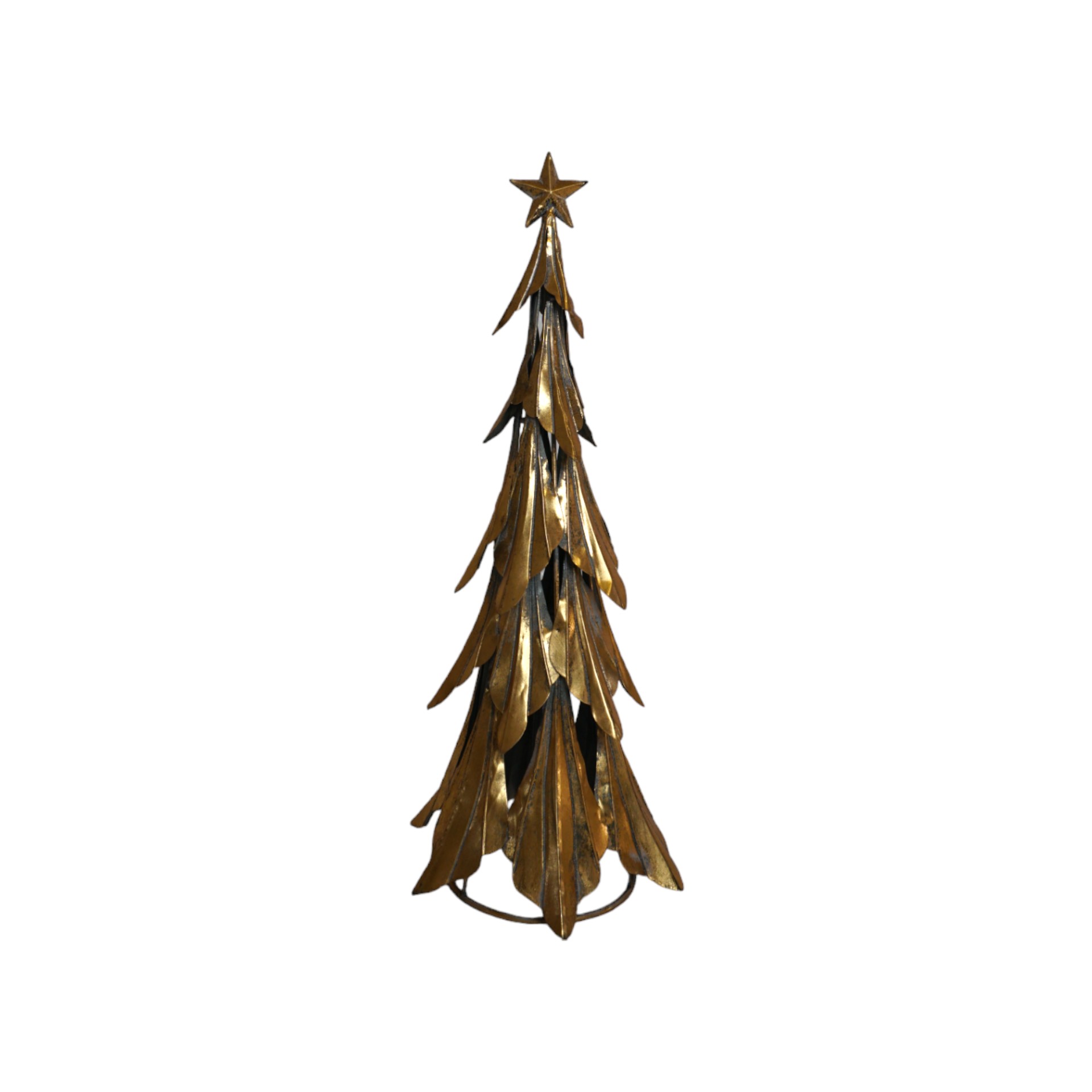 Darstellung von Metallbaum gold klein m. Stern