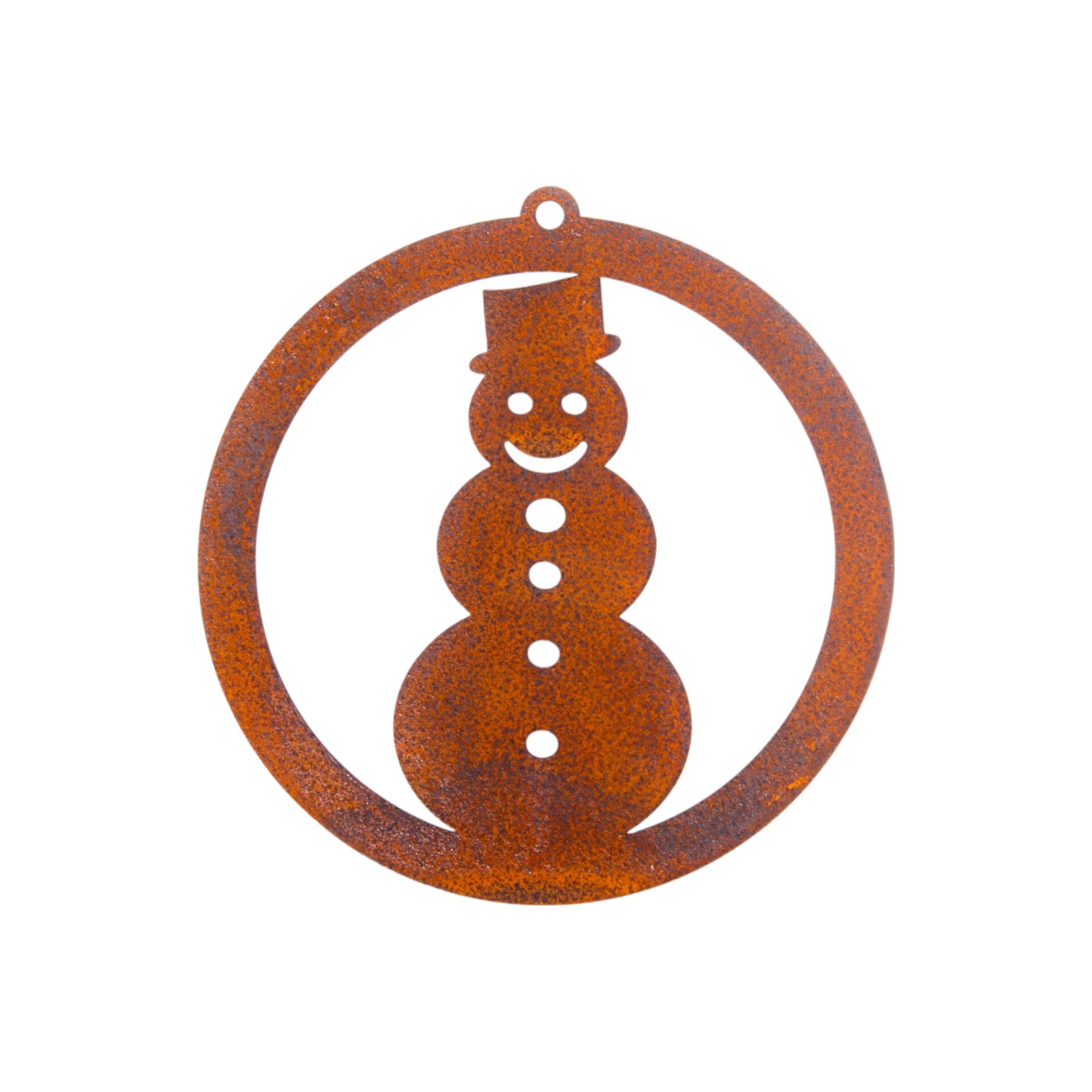 Hänger rund mit Schneemann Darstellung von Hänger rund mit Schneemann