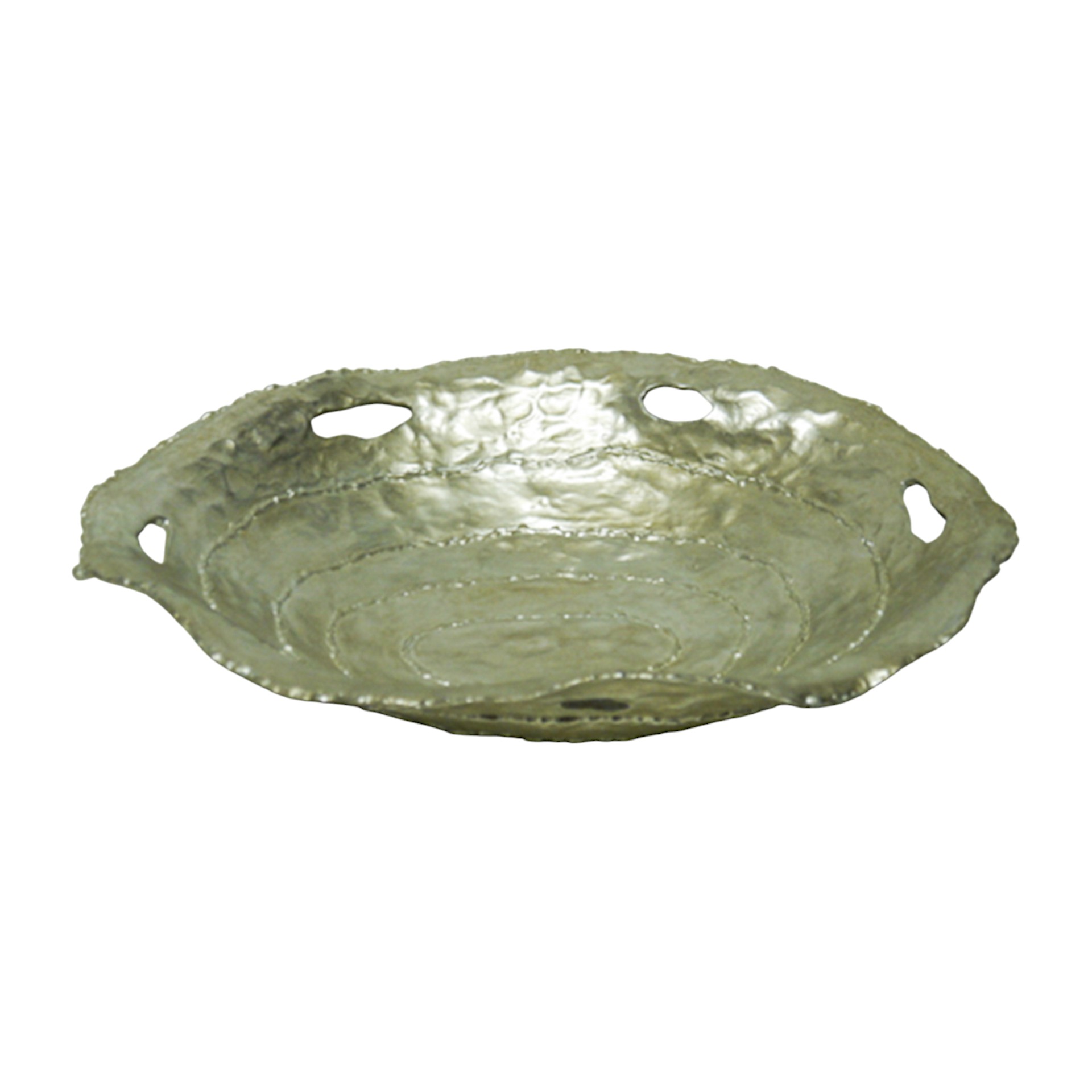 Darstellung von RP Schale silver rund geschwungen m. Löcher oval