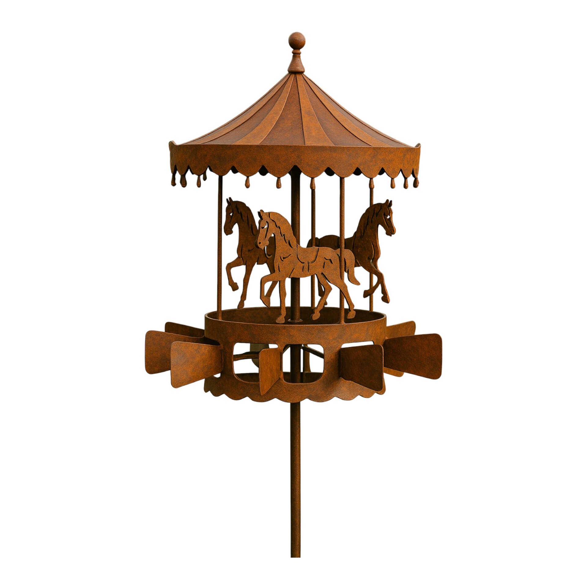 Darstellung von Karussellspinner Pferde 170 cm