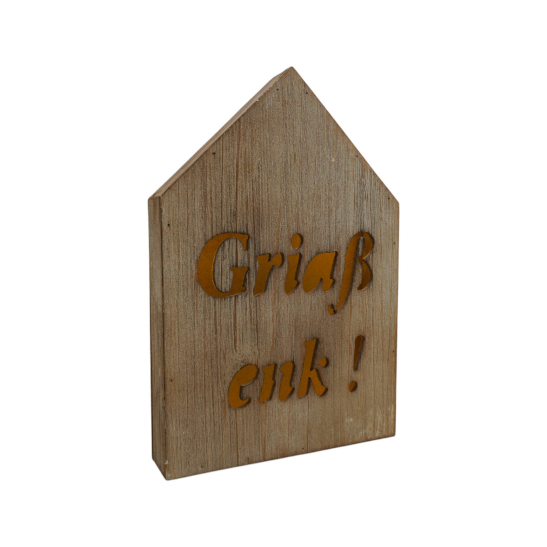 Darstellung von RP Holzschild Griaß enk m. Geräuschmelder