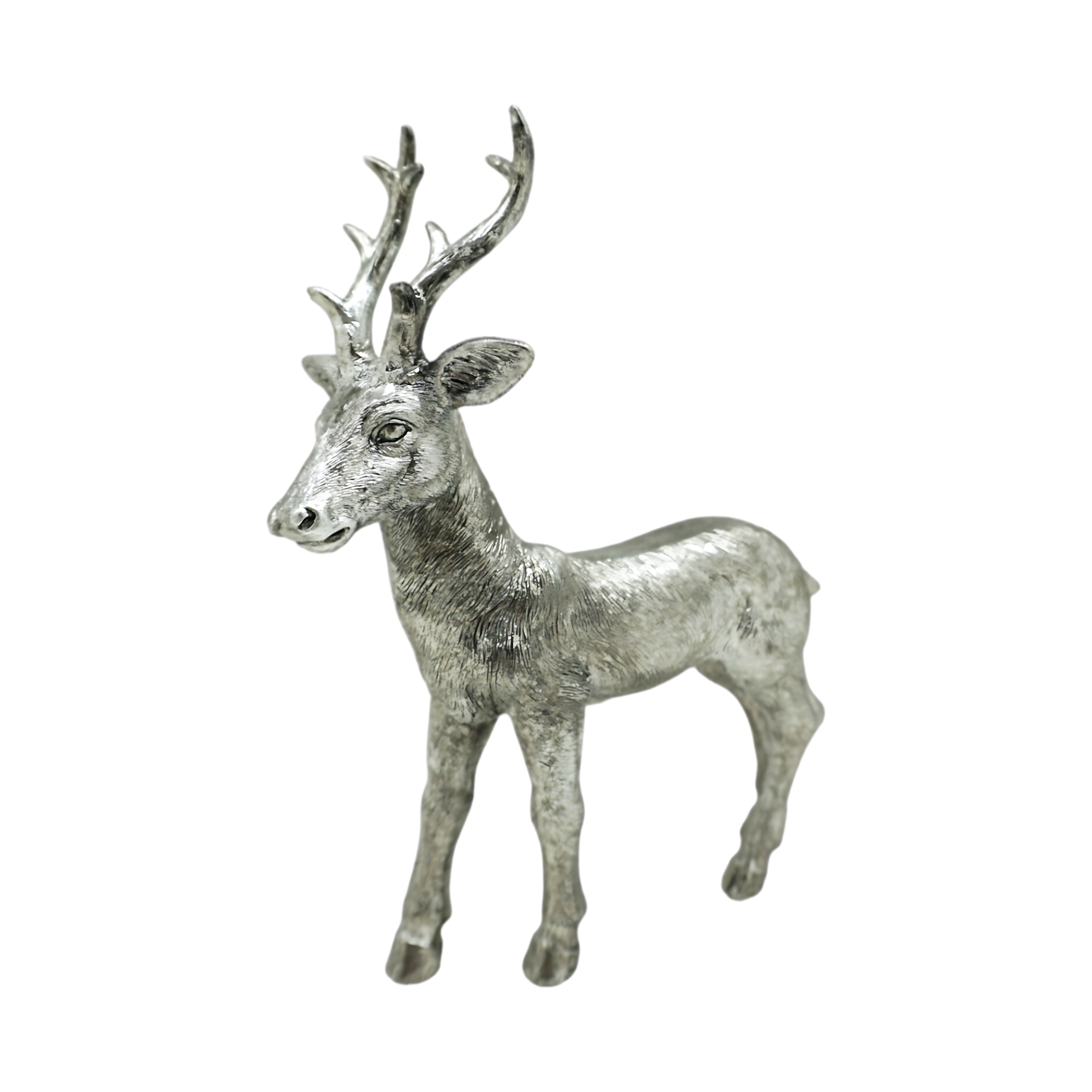 Darstellung von stehender Hirsch klein silber