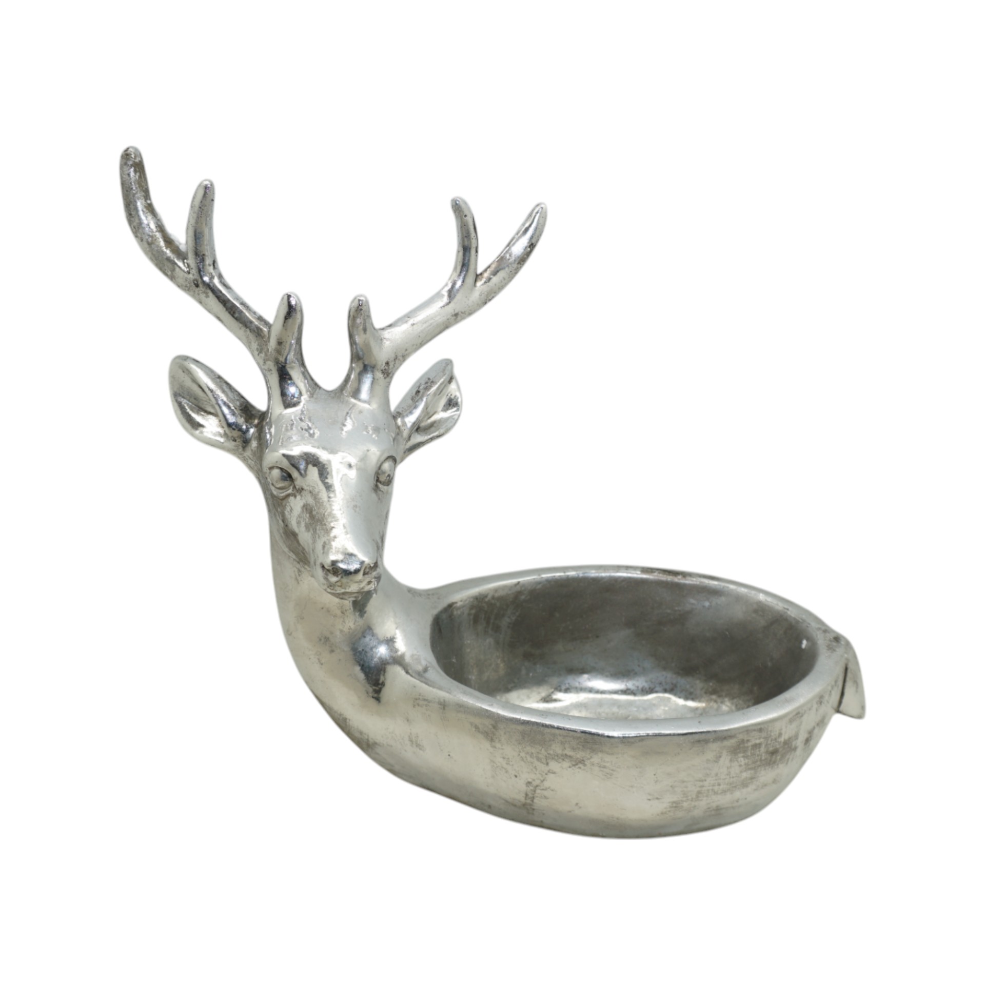 Darstellung von RP Hirschkopf, Polyresin kl. silber