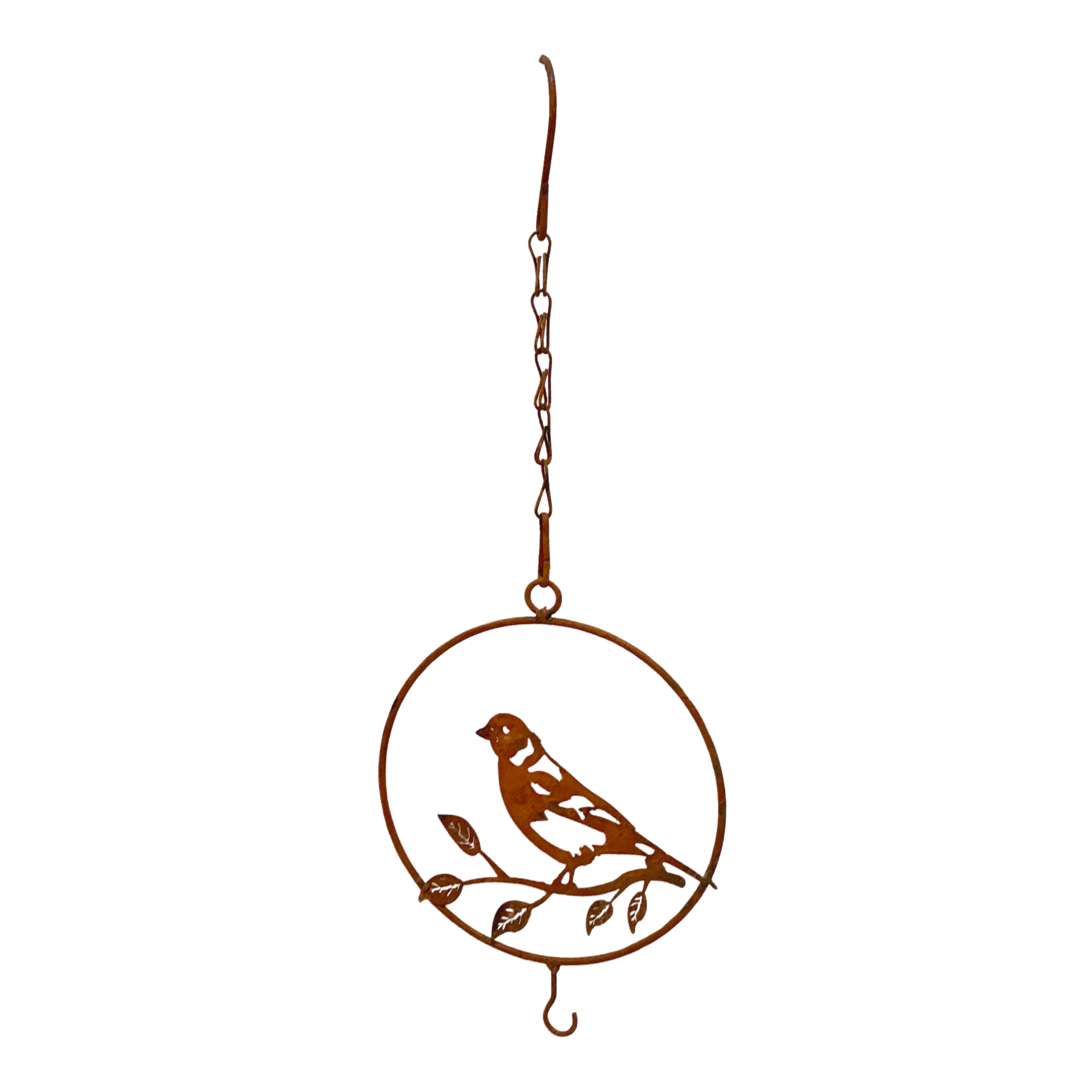 Darstellung von Kreis a. Kette m. 1 Vogel rusty