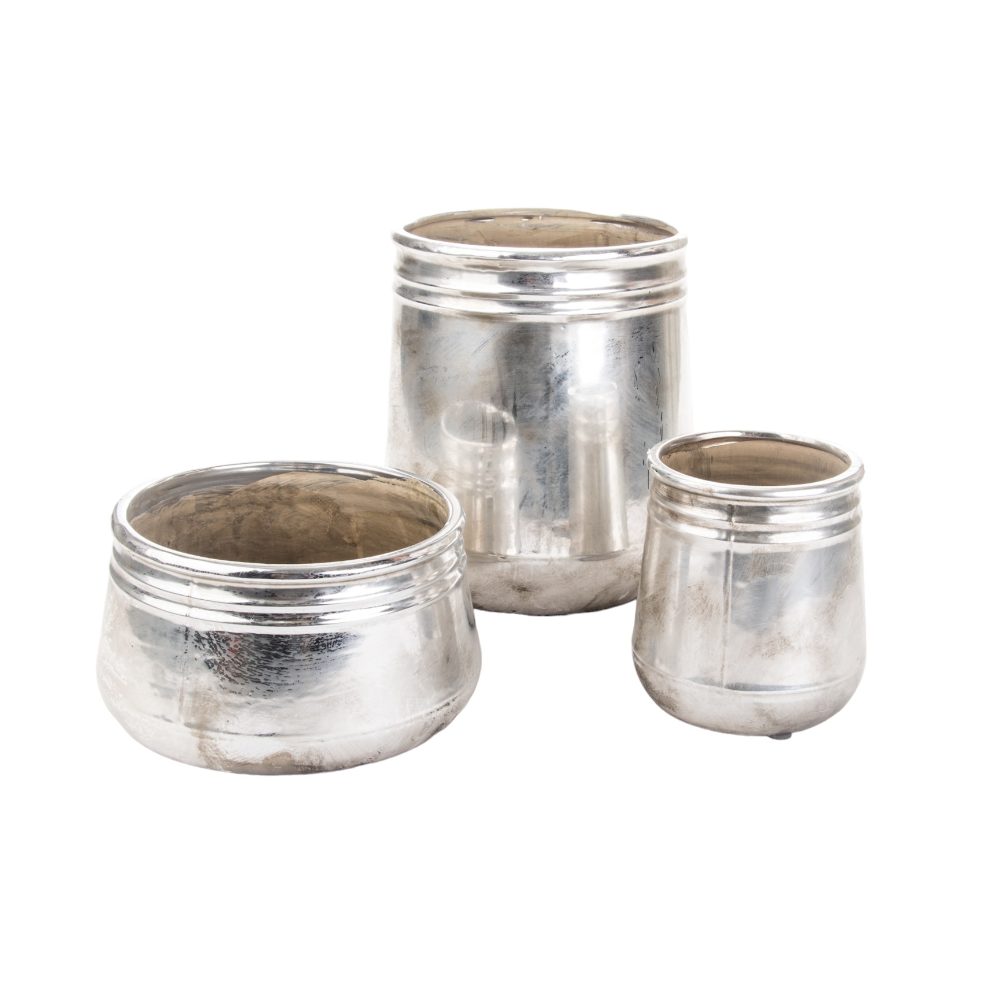 RP Keramiktopf rund flach silber Darstellung von RP Keramiktopf rund flach silber