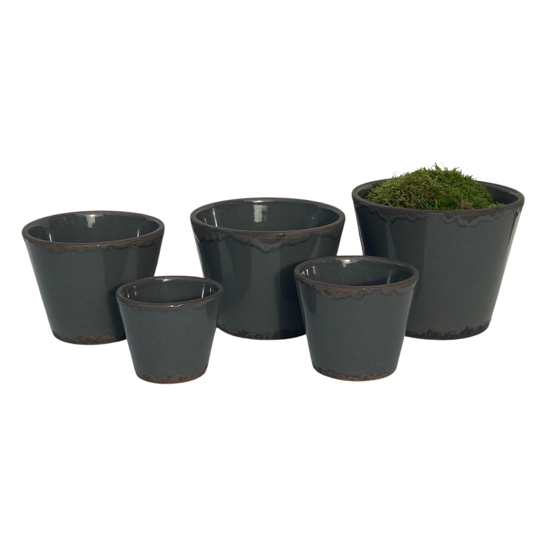 Darstellung von RP Topf Flora DUNKELGRAU 19x15,5 cm