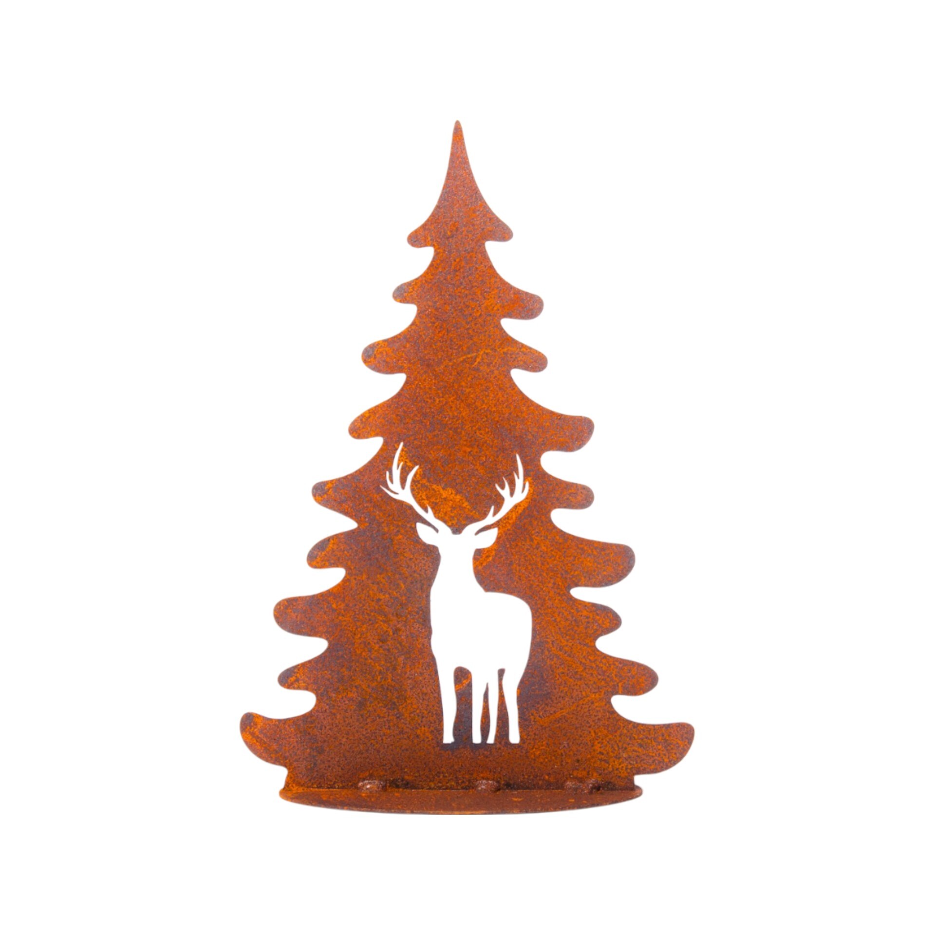 Darstellung von Baum klein mit Hirsch auf Platte