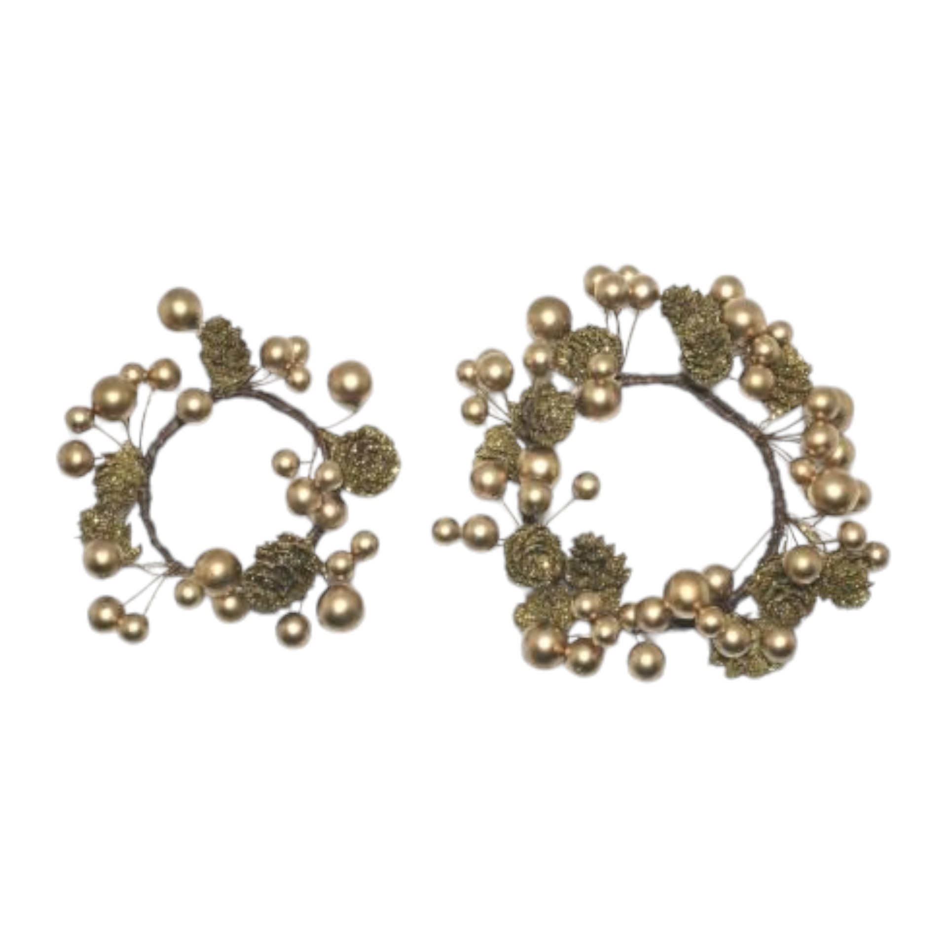 Kranzerl gold m. Zapfen u. Kugeln Darstellung von Kranzerl gold m. Zapfen u. Kugeln