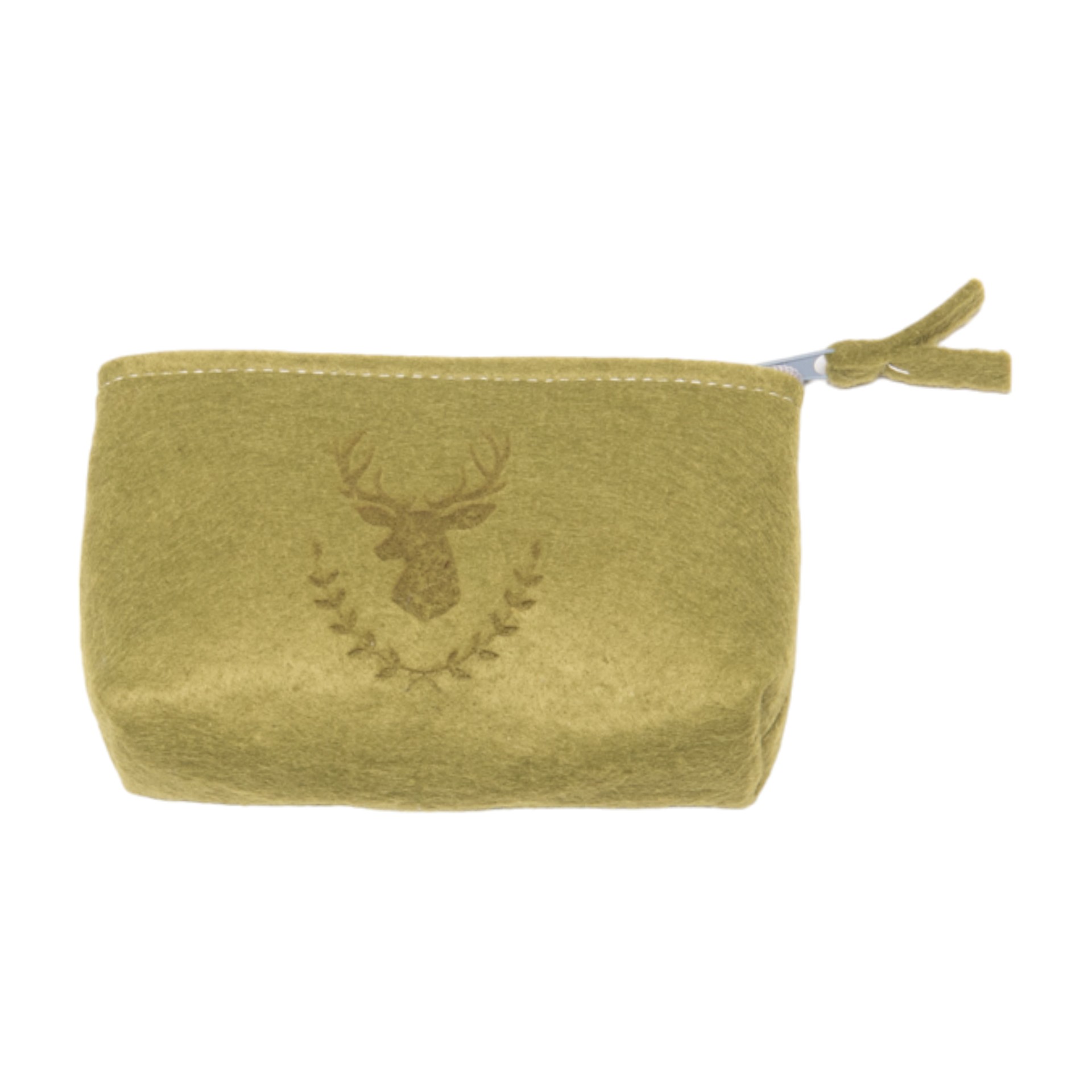 Geldbörse grün m. Hirsch 14 cm Darstellung von Geldbörse grün m. Hirsch 14 cm
