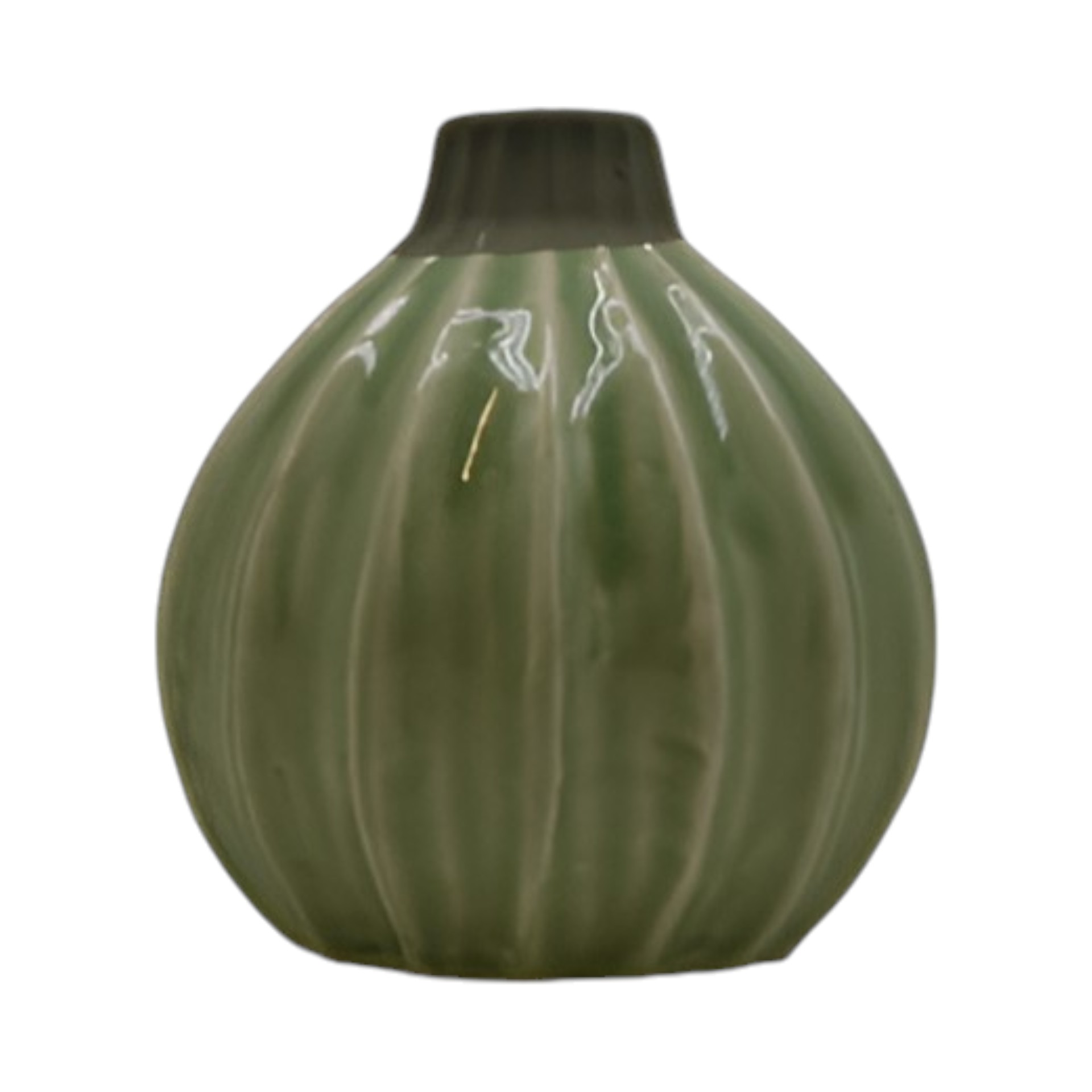 RP Kugelvase m. Rillen hellgrün Darstellung von RP Kugelvase m. Rillen hellgrün