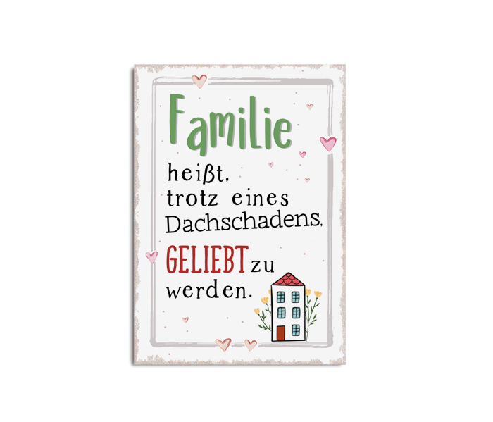 Darstellung von RP UV Schild Familie - Dachschaden