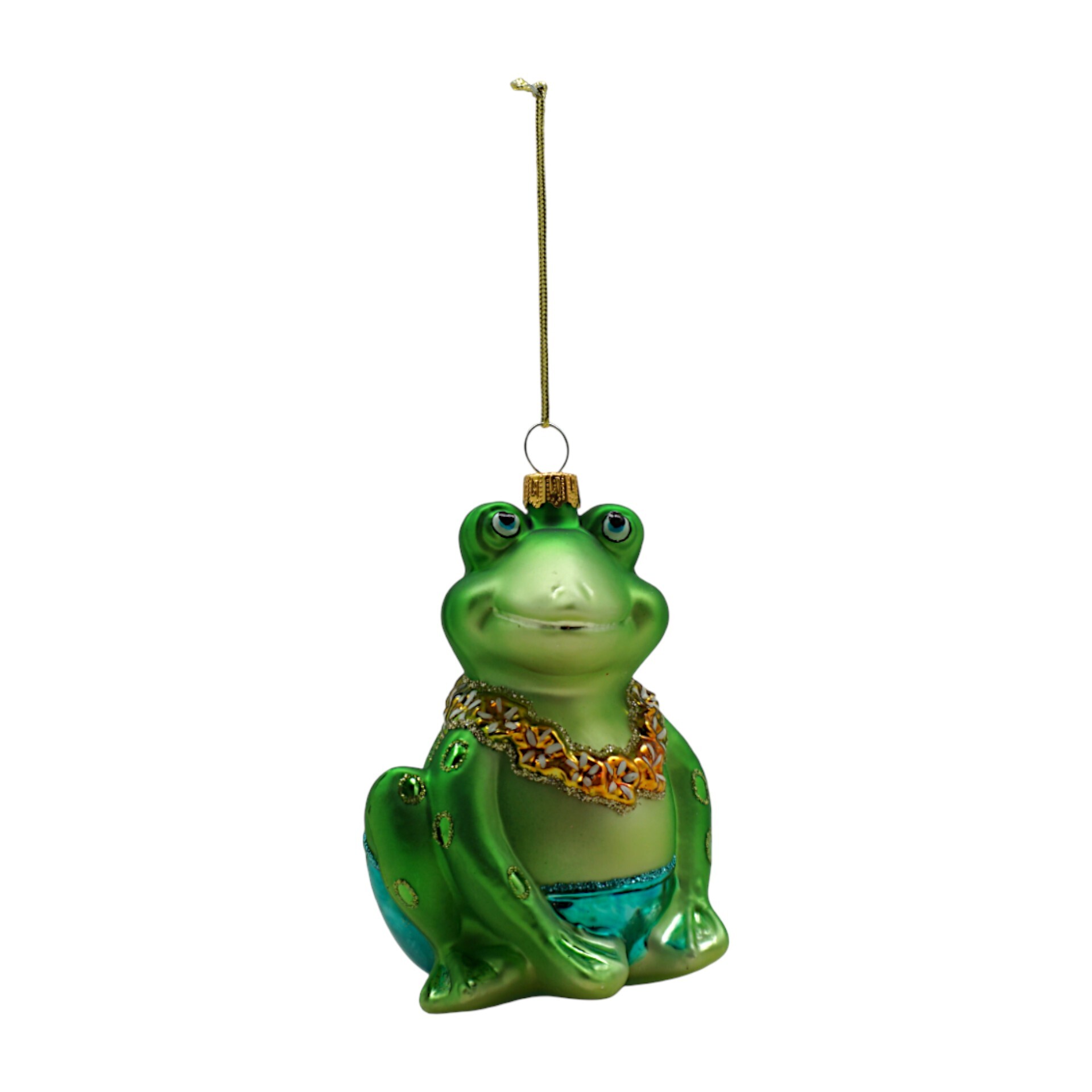 Darstellung von Frosch sitzend grün Glas