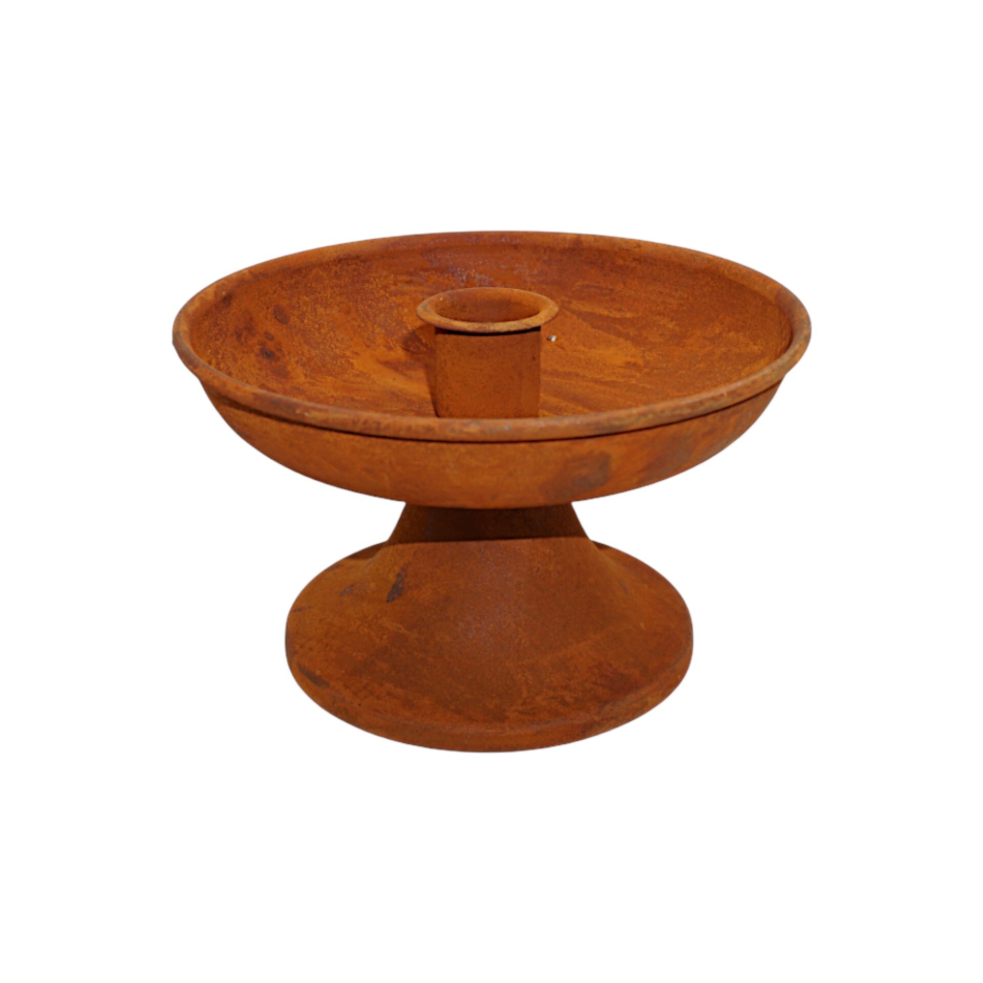 Darstellung von Schale a. Fuss mittel f. Stabkerze rusty