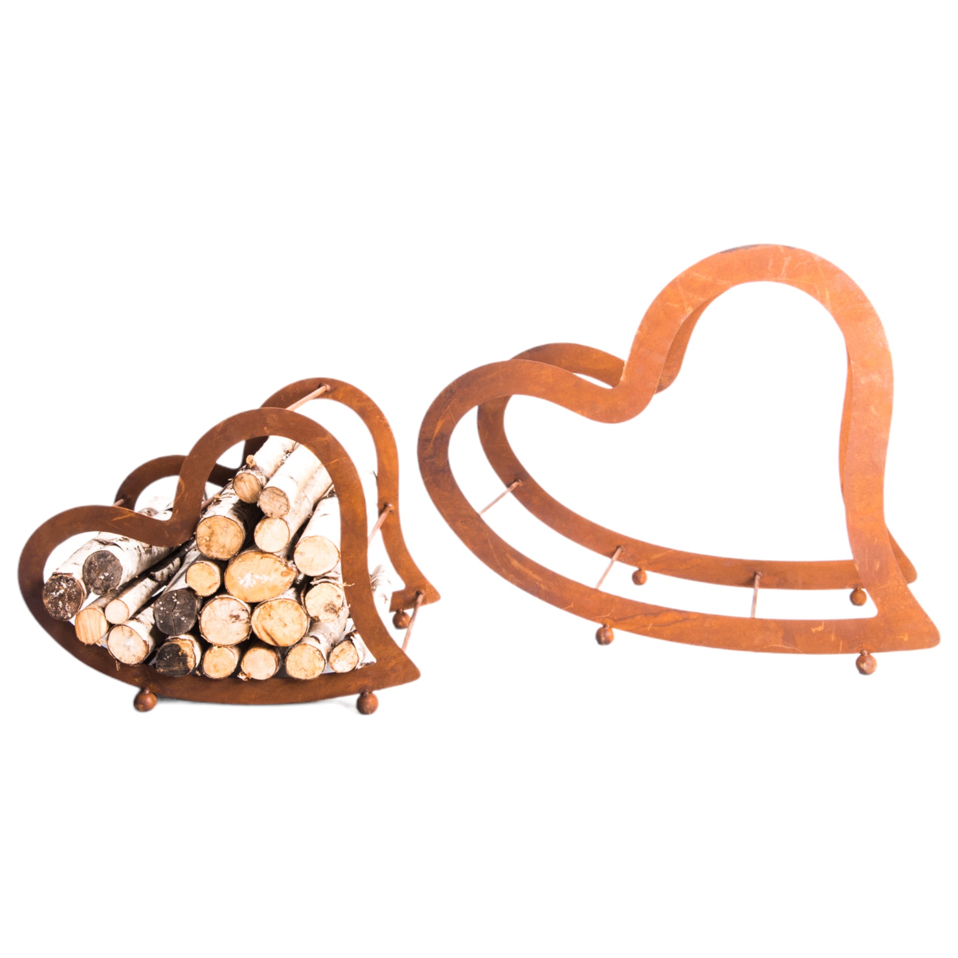 Holzregal Herzenset 2tlg. ROST Darstellung von Holzregal Herzenset 2tlg. ROST