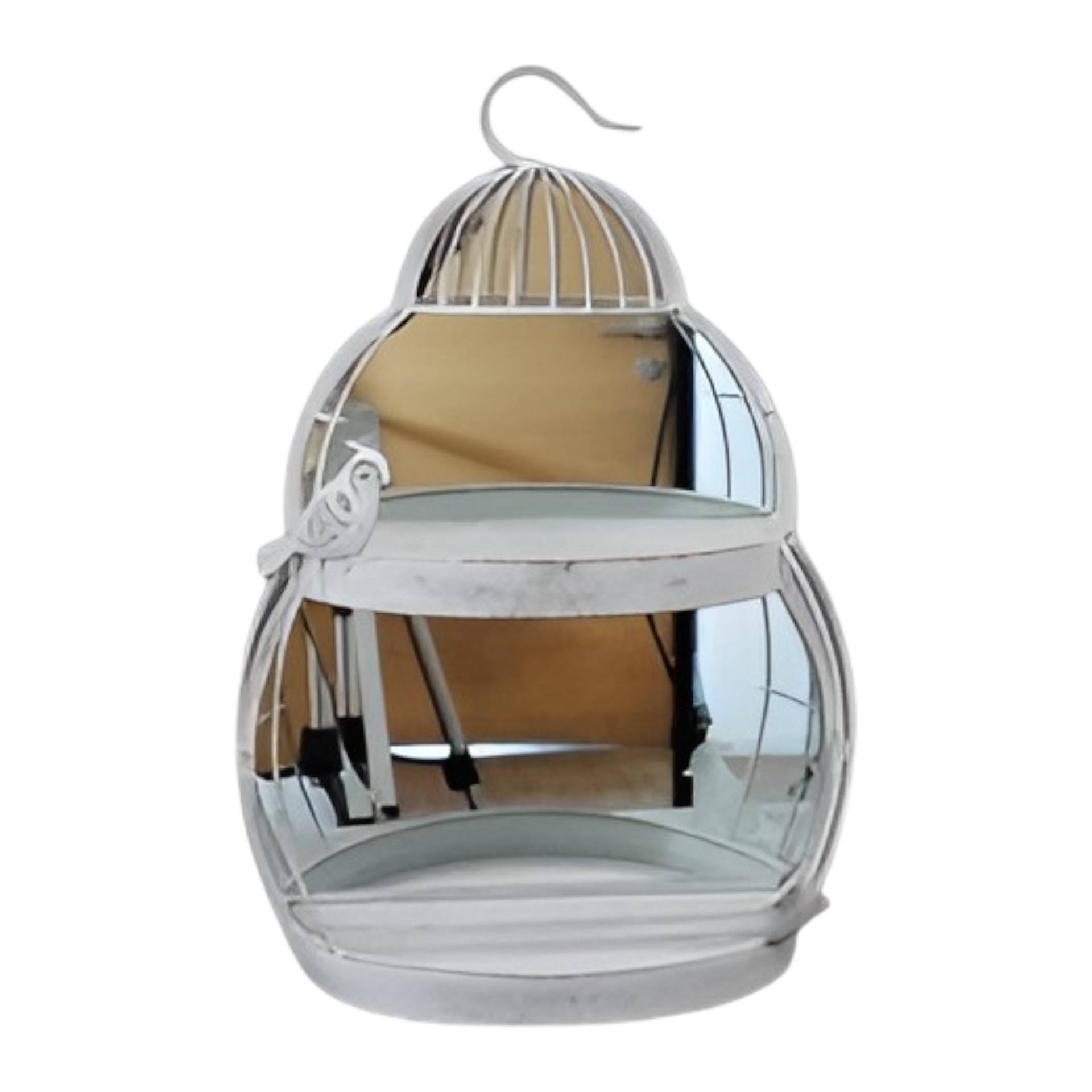 RP Regal OVAL 2Etagen m. Spiegel Darstellung von RP Regal OVAL 2Etagen m. Spiegel