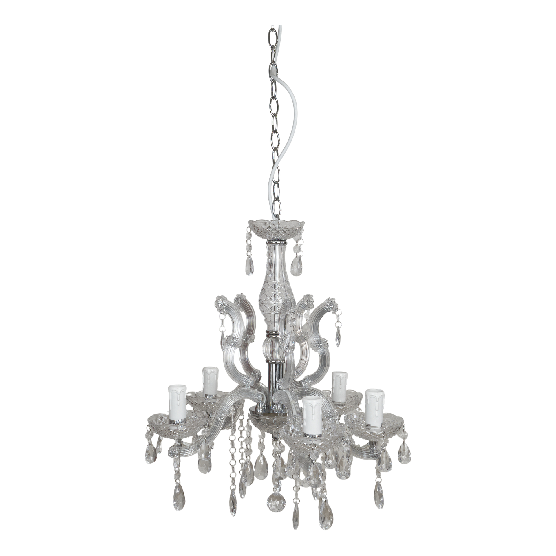 Darstellung von RP Leuchter 5 Lampen shiny nickle plated