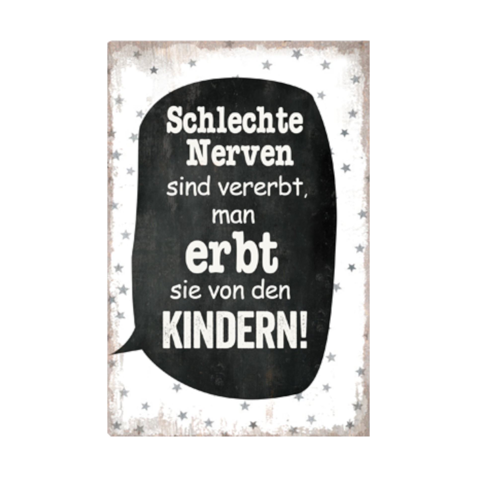 Darstellung von RP Metallschild schlechte Nerven