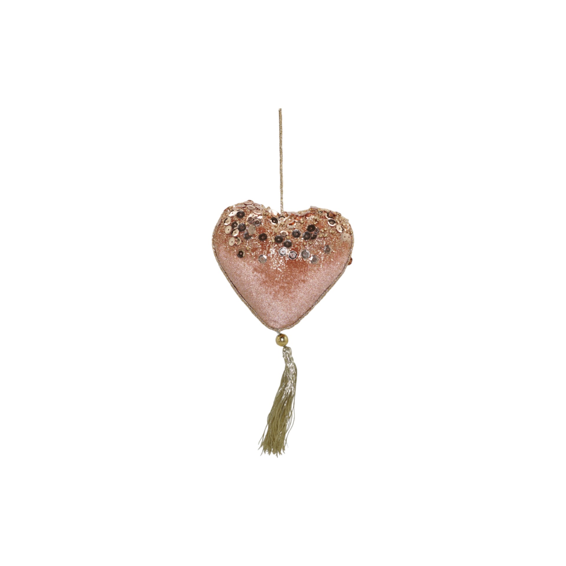 rosa Herz m. Quaste u. Pailletten Darstellung von rosa Herz m. Quaste u. Pailletten