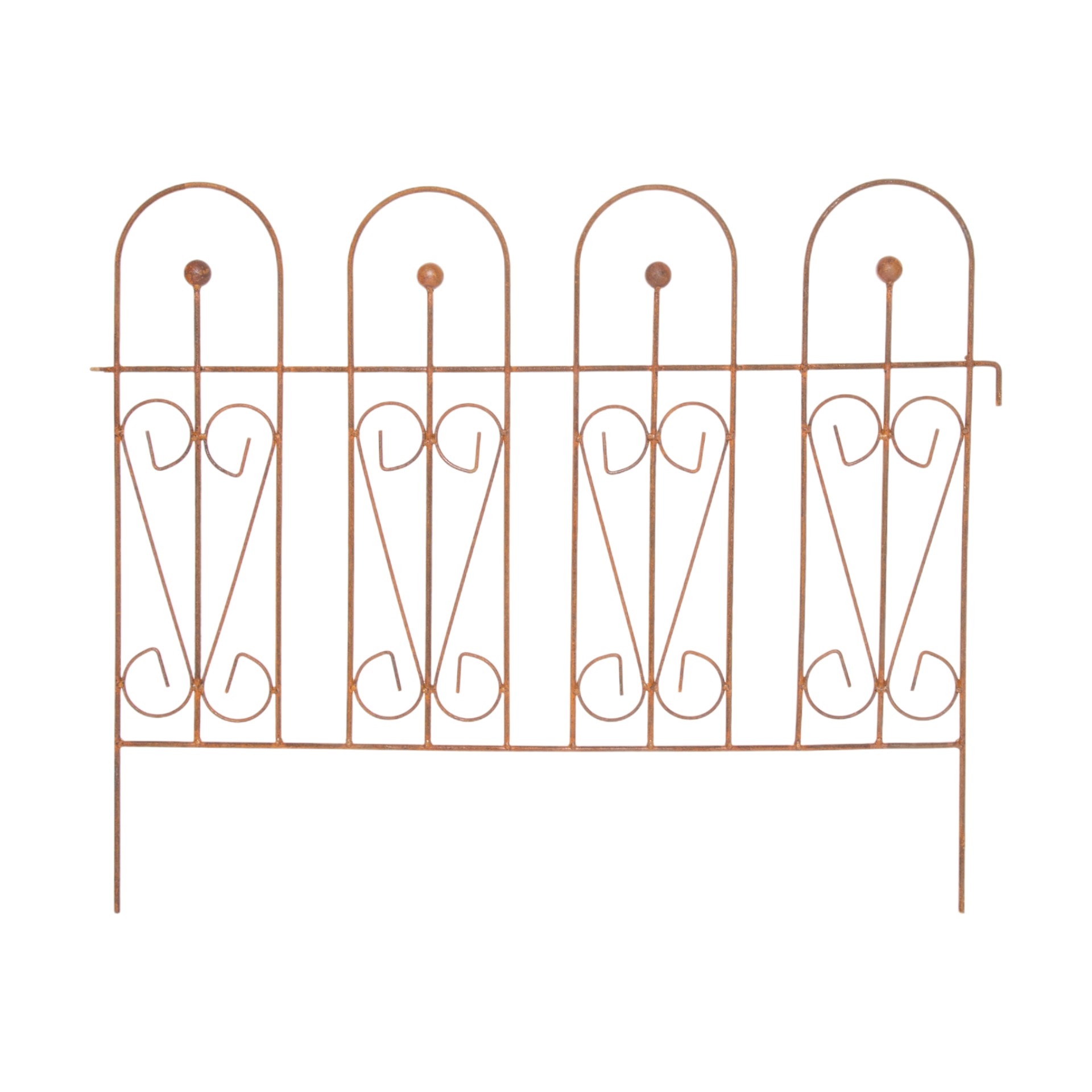 Zaunstecker gerade mit 4 Kugeln Darstellung von Zaunstecker gerade mit 4 Kugeln