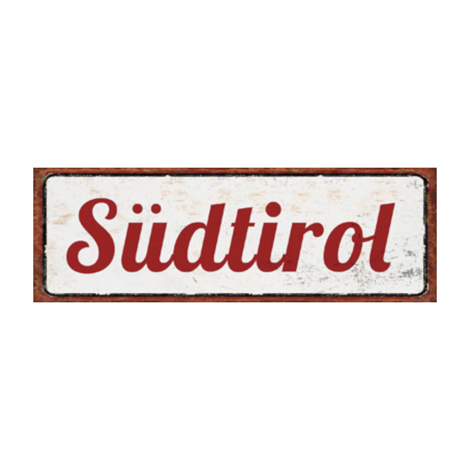 Darstellung von Metallschild Südtirol