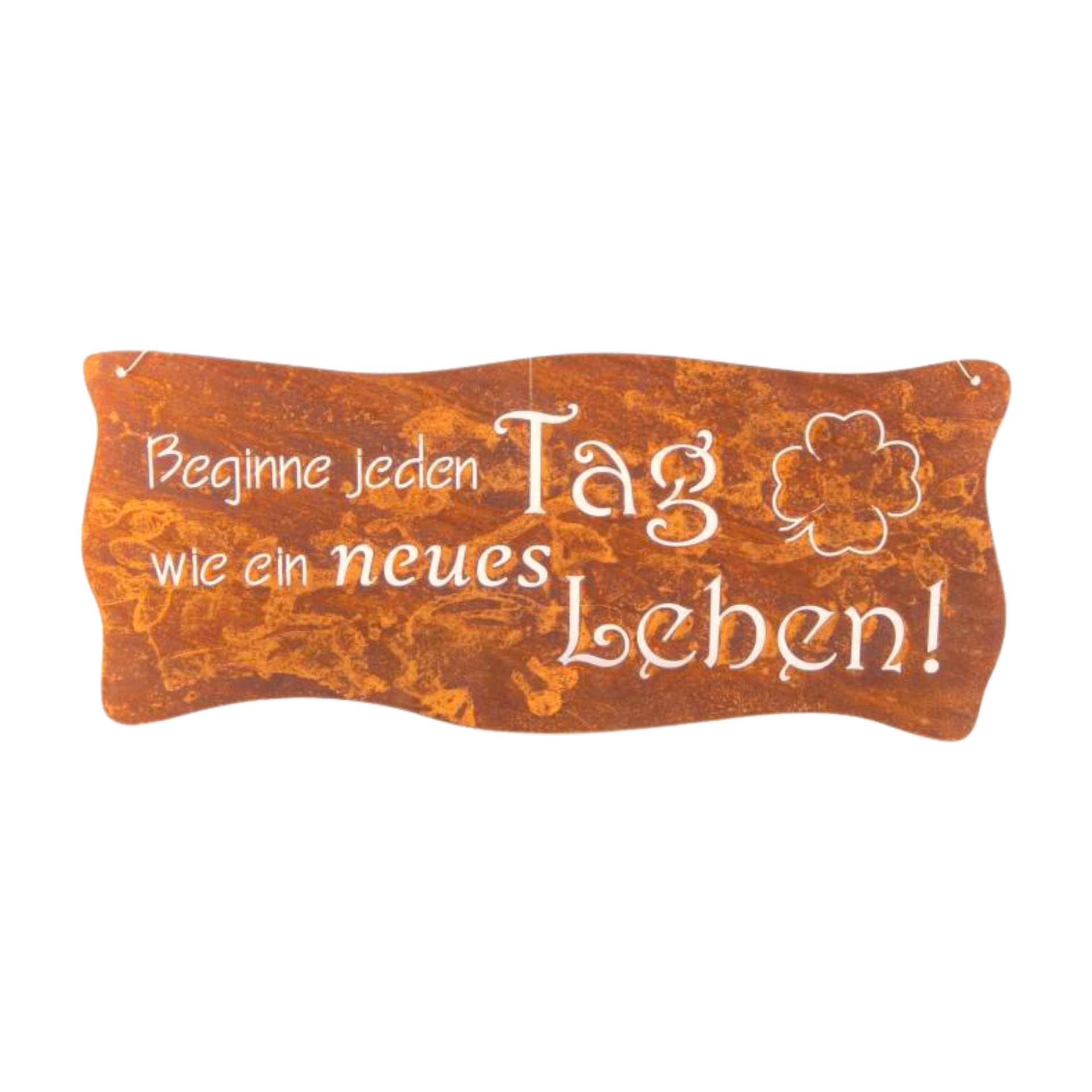 Darstellung von Tafel z. Hängen Beginne jeden Tag...