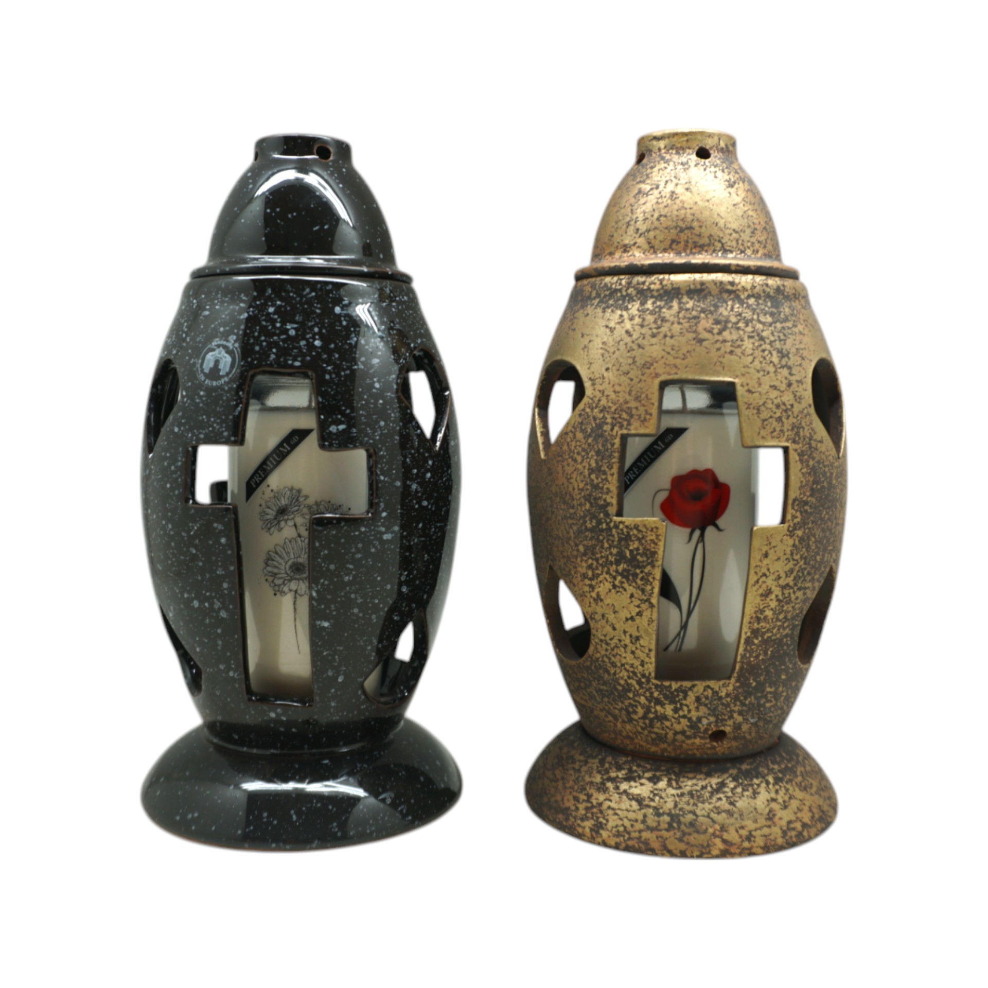 RP Grablicht SCHWARZ glänzend mit Deckel Darstellung von RP Grablicht SCHWARZ glänzend mit Deckel