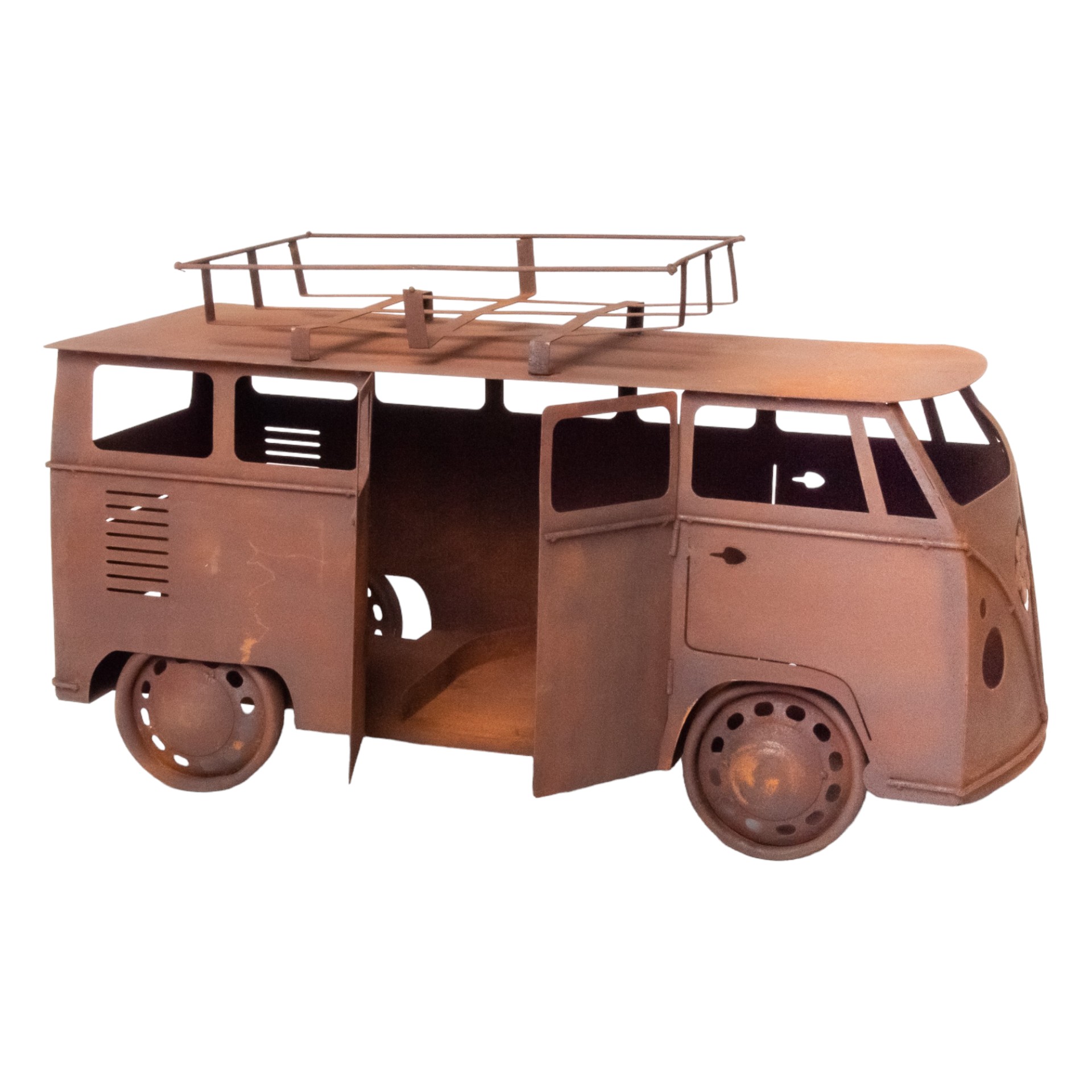 Darstellung von HOT  Bus flower power mit Türen und Träger