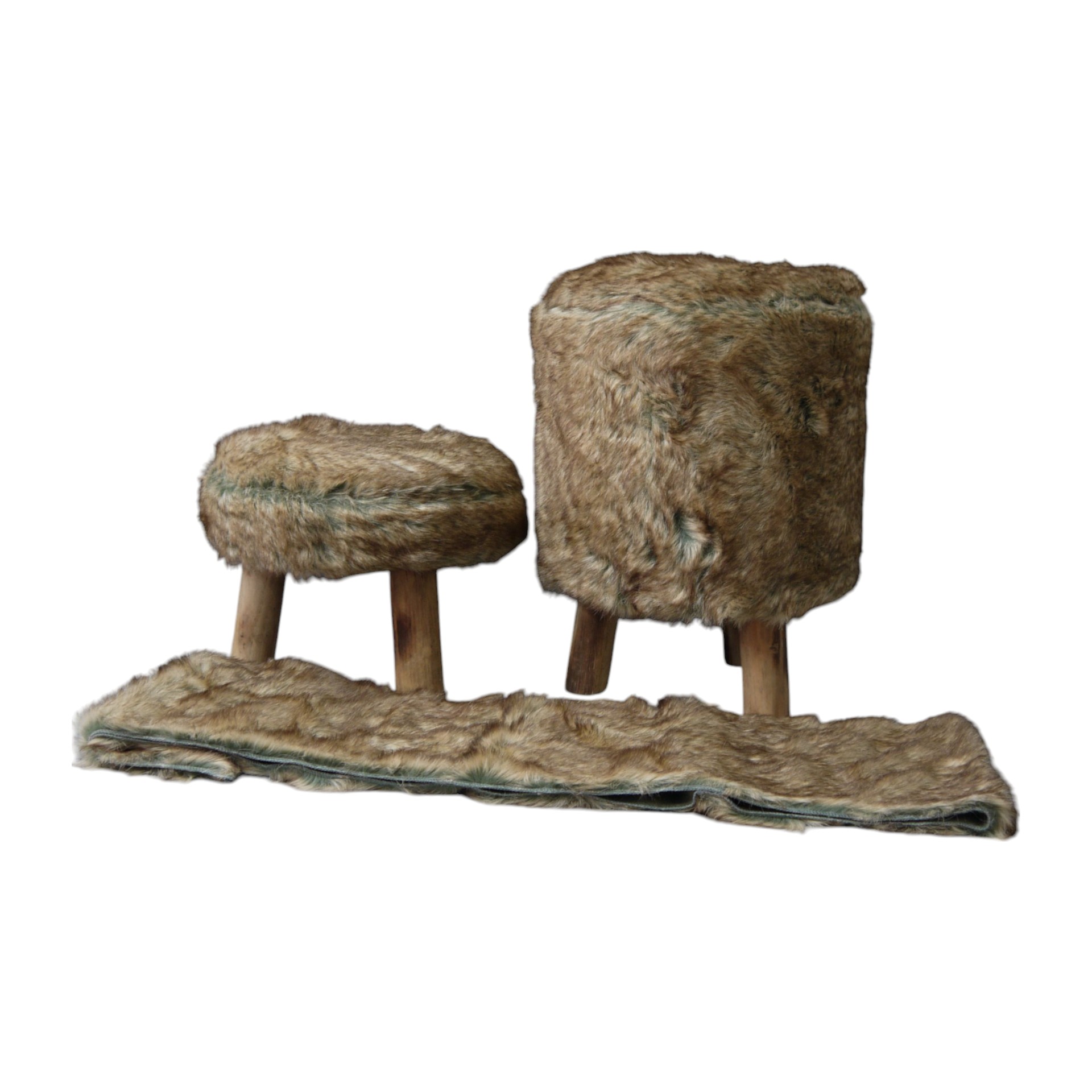 RP Hocker hoch mit Kunstfell Darstellung von RP Hocker hoch mit Kunstfell