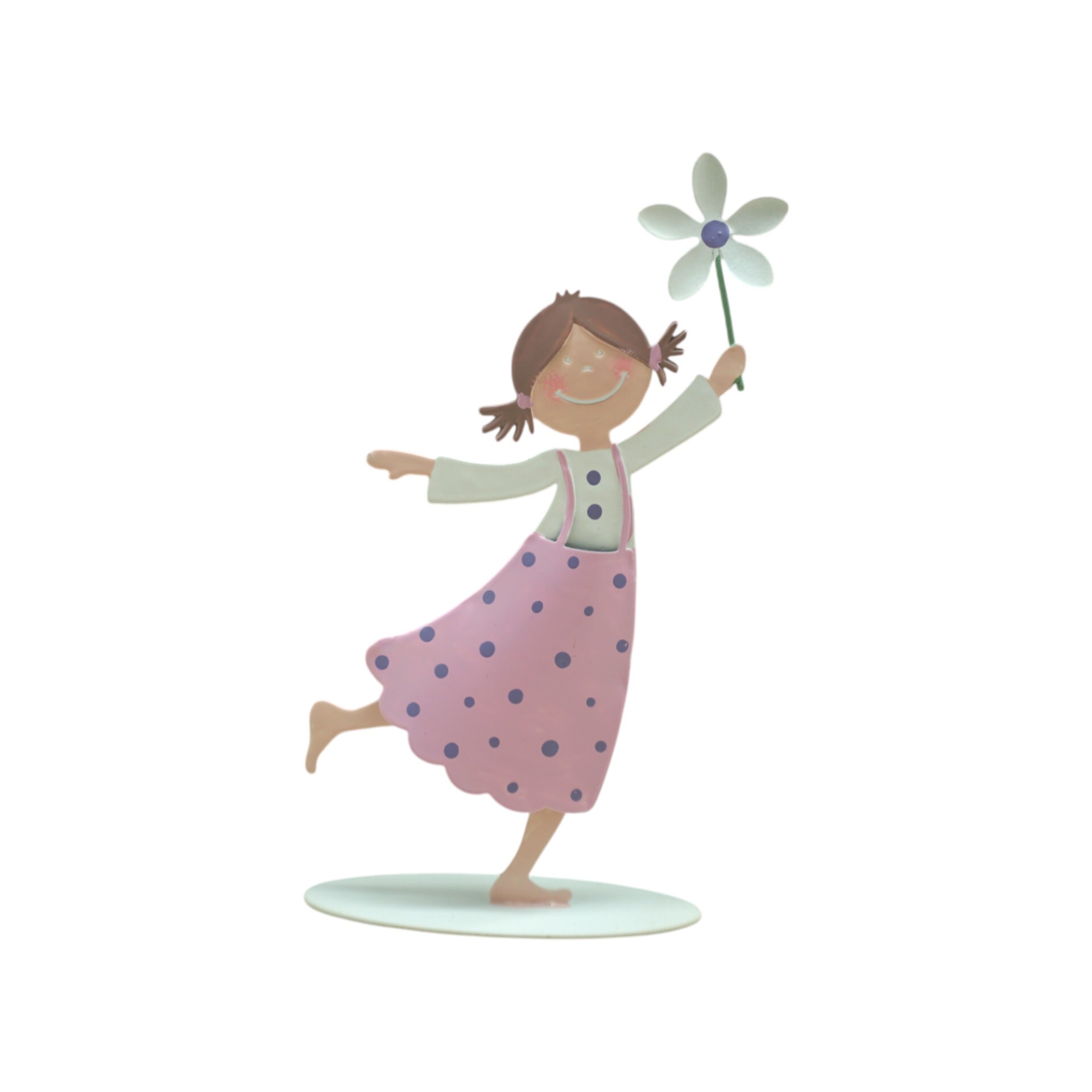 Darstellung von Pünktchentanz a. Platte, LILA Margerite klein