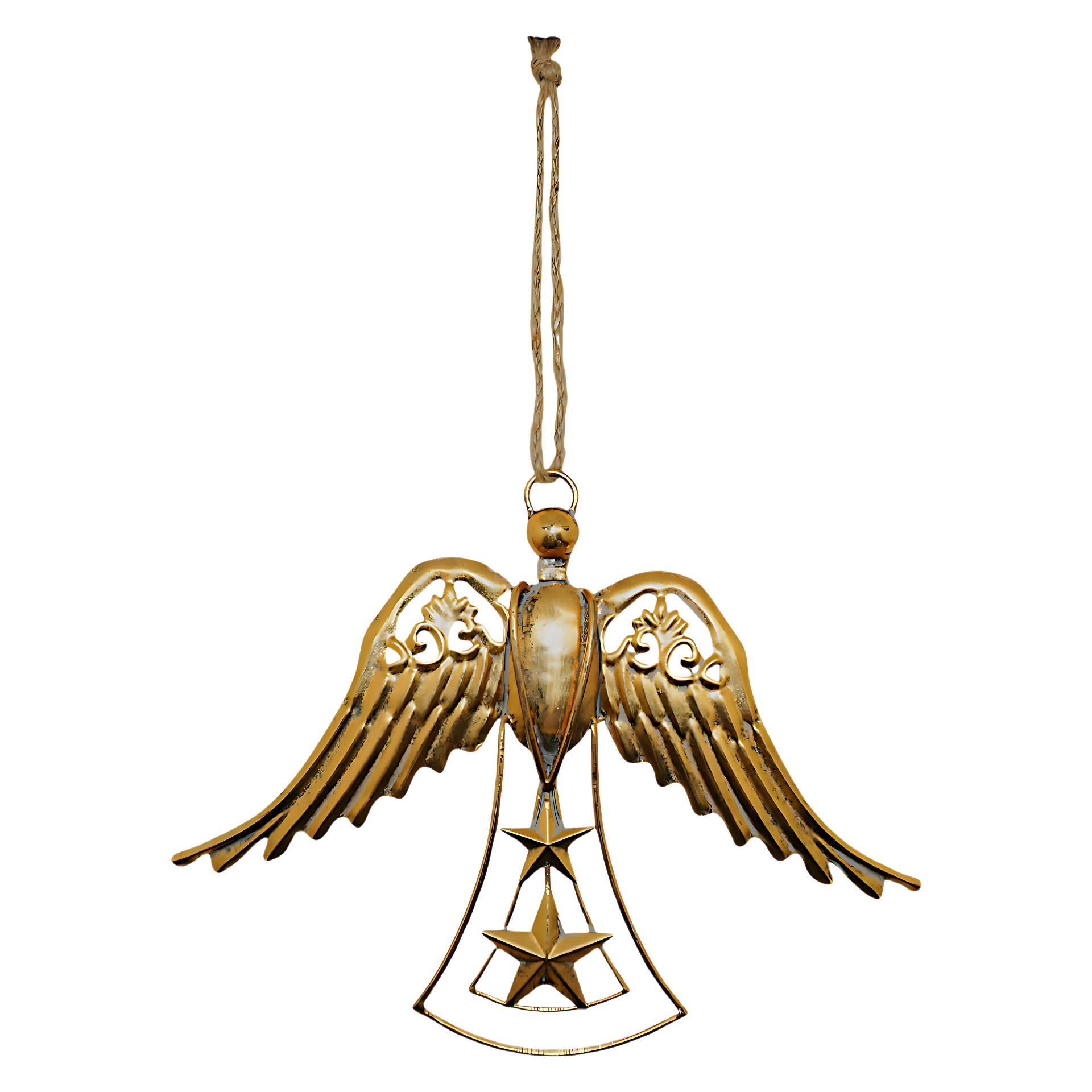 Darstellung von Goldengel gross z. Hängen m. Flügel