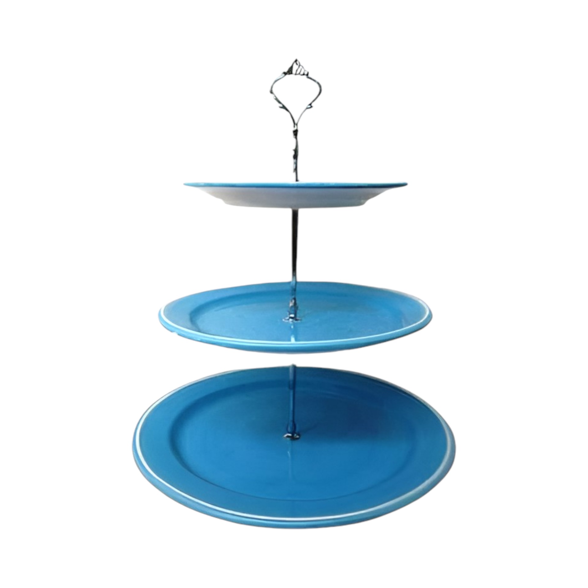 RP Etagere 3stöckig m. Metallgriff blau Darstellung von RP Etagere 3stöckig m. Metallgriff blau