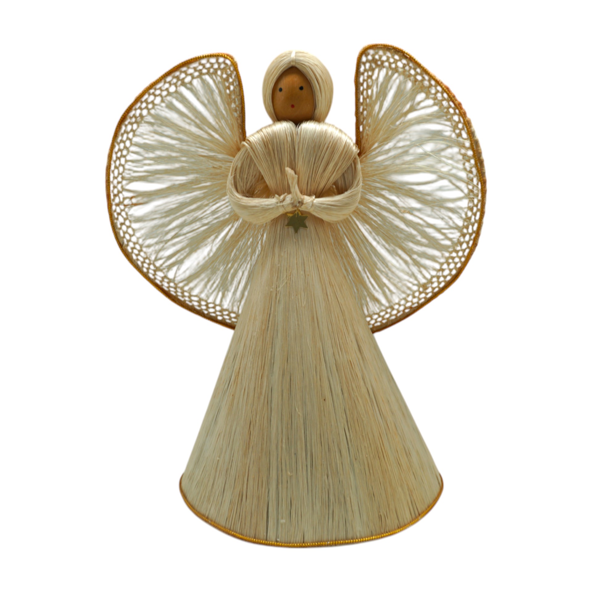 Darstellung von RP Sternchenengel m. Gesicht 25 cm gold