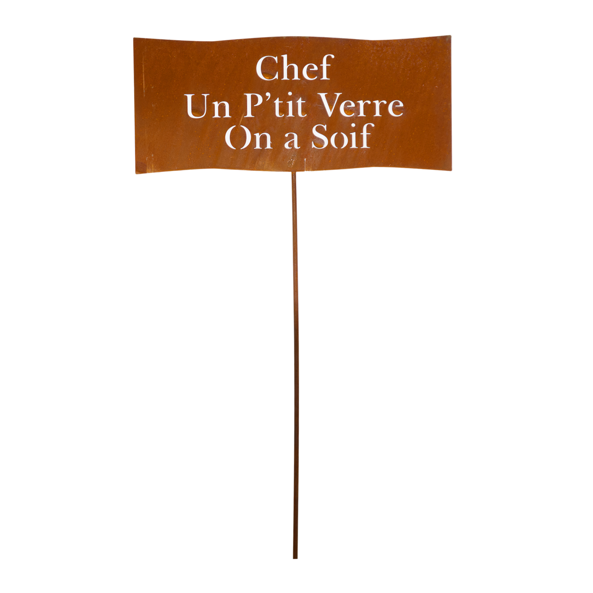 Darstellung von Tafel auf Stab geschwungen Chef Un P’tit Verre On a Soif