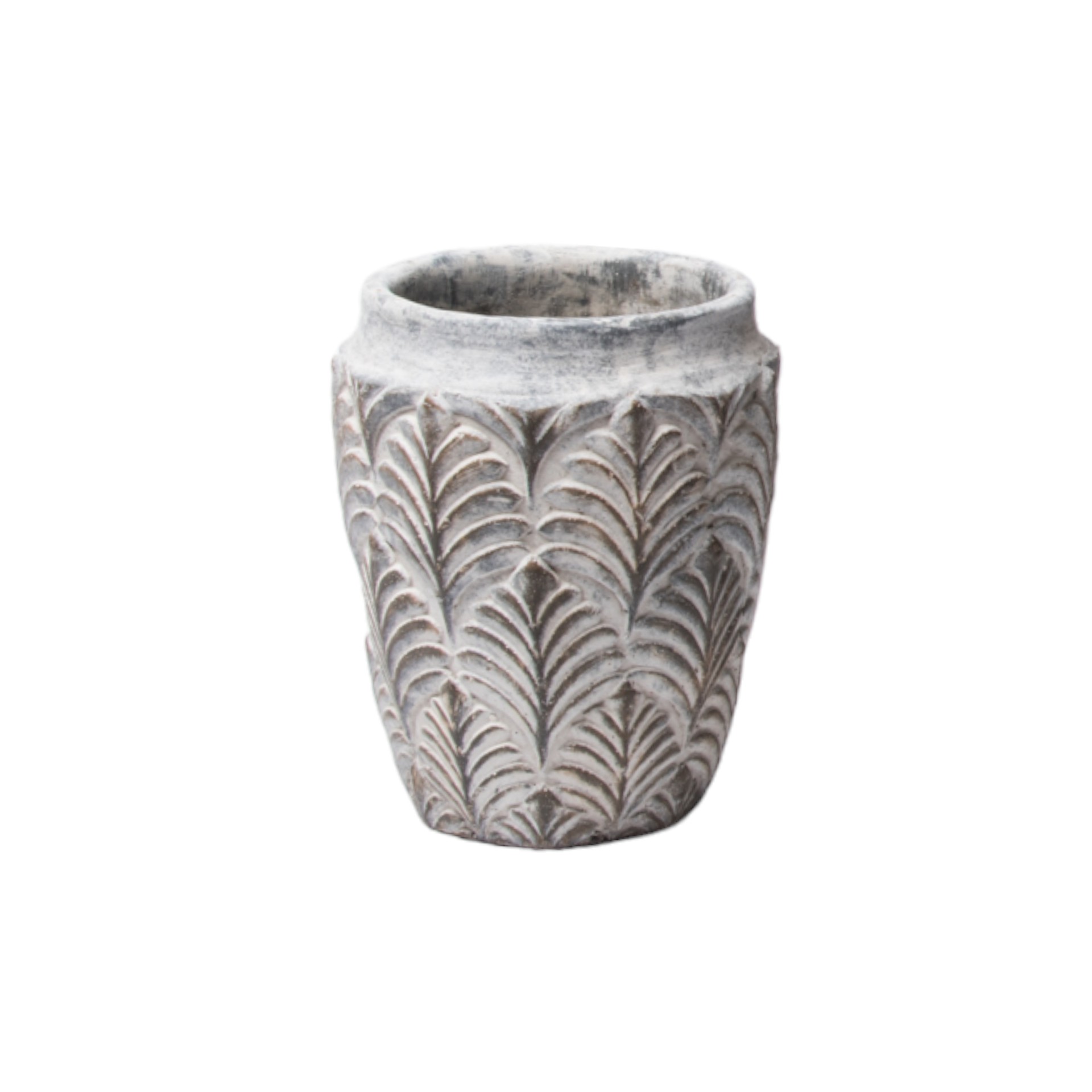 Keramikvase klein Blatt grau Darstellung von Keramikvase klein Blatt grau