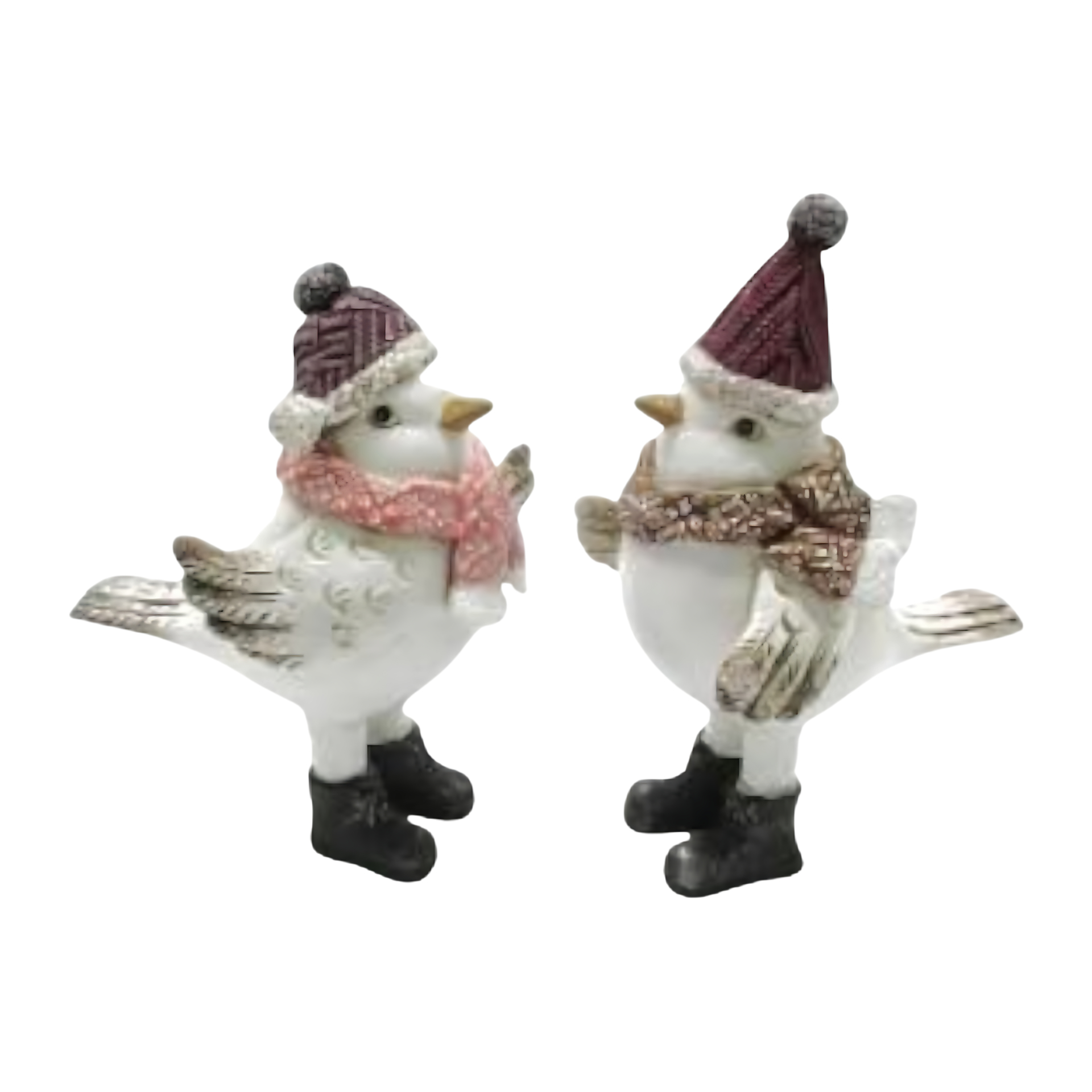 Darstellung von RP Vogelpaar sort. m. Schuhe weiss 14,5 cm