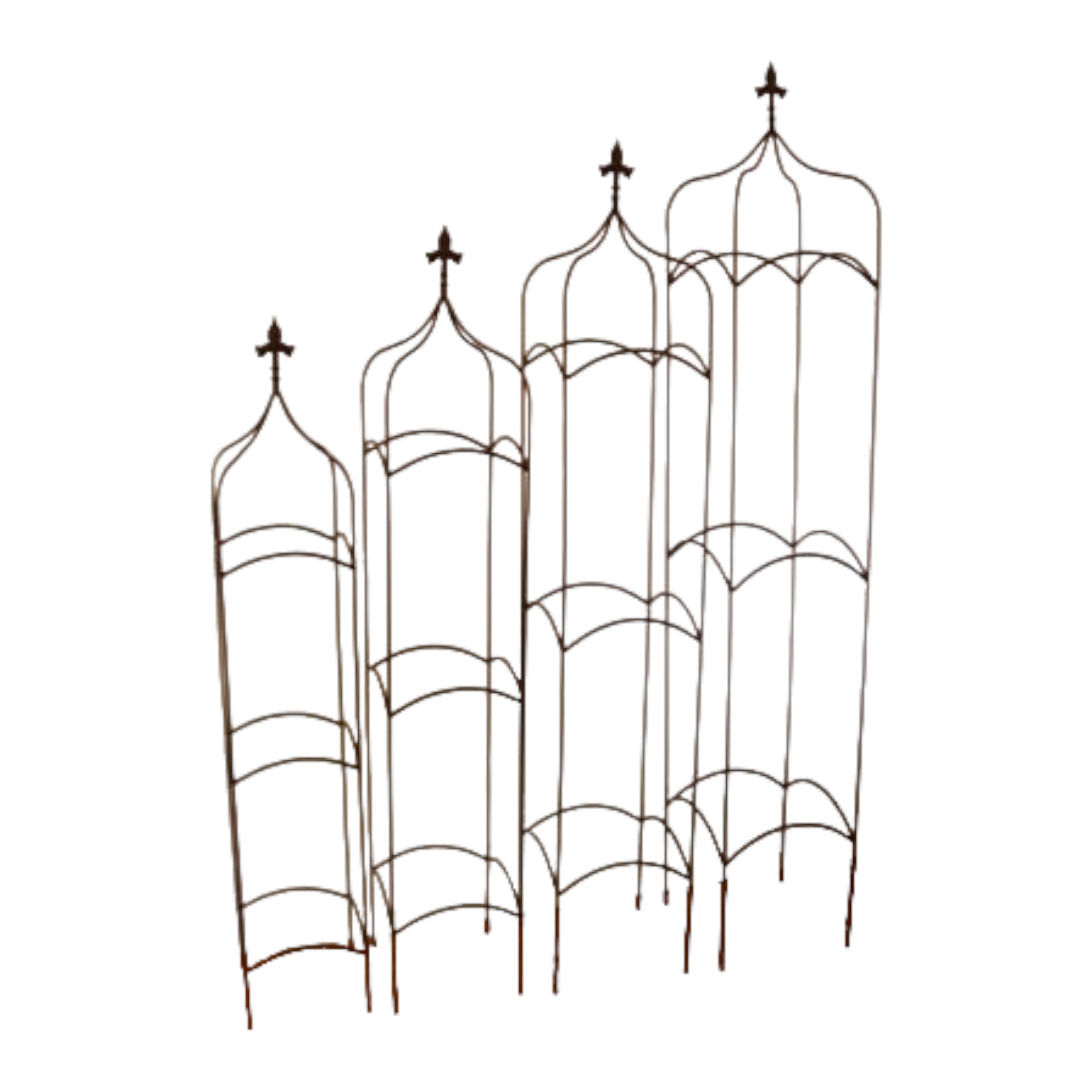 Rankhilfe quadratisch mit Lilie, 4-tlg. Darstellung von Rankhilfe quadratisch mit Lilie, 4-tlg.