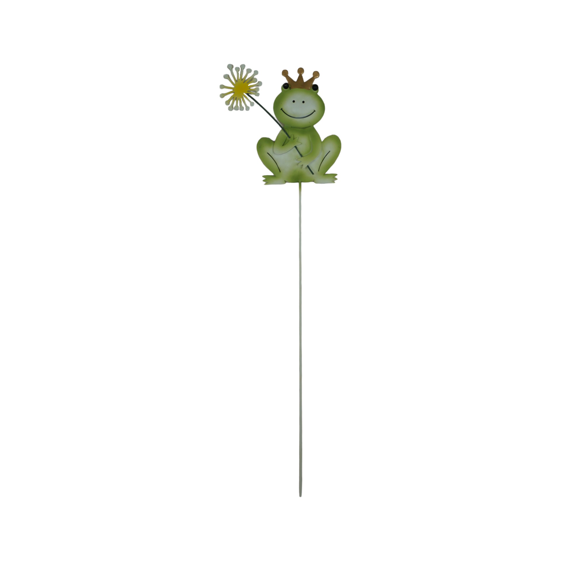 Darstellung von Froschkönig klein grün a. Stab