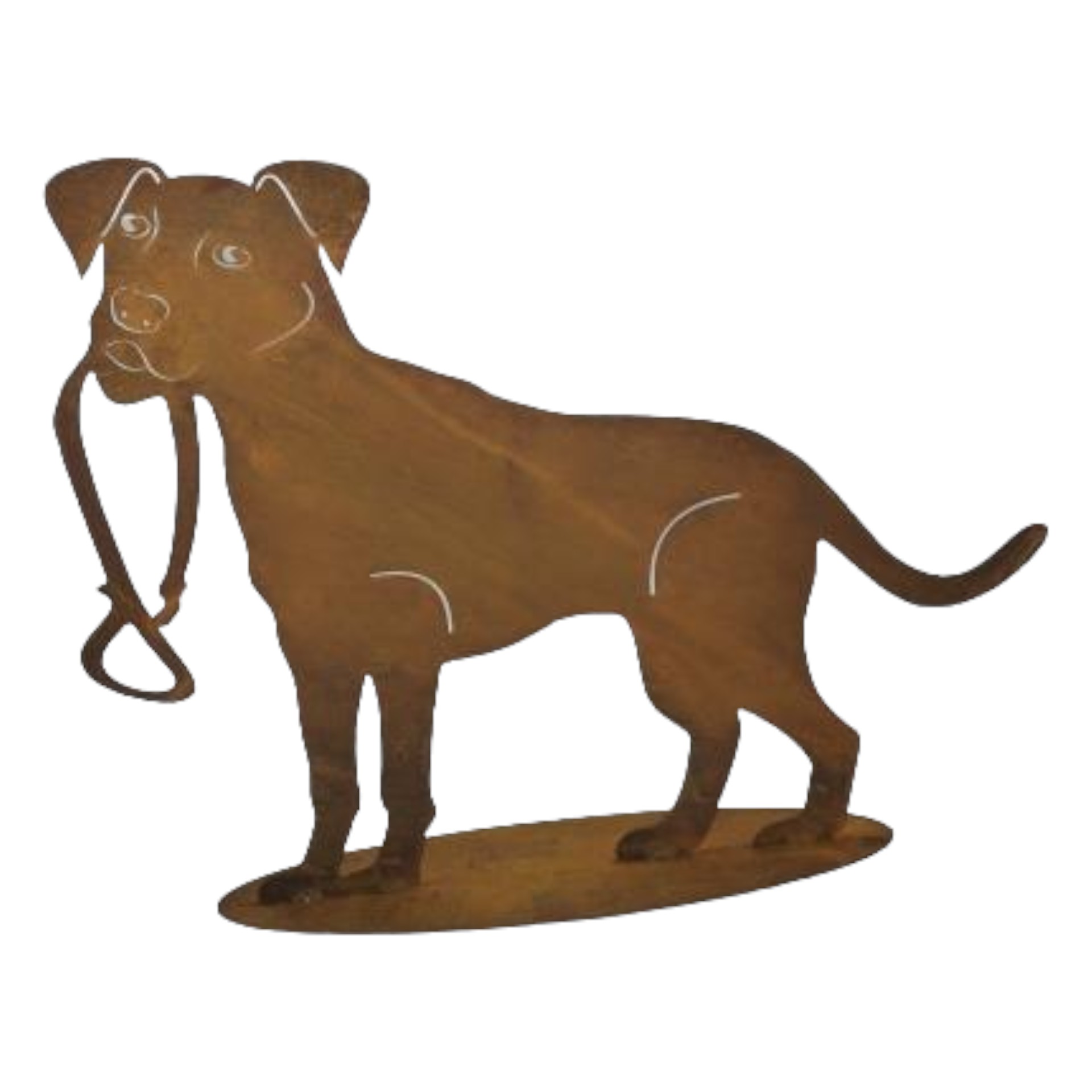 Darstellung von stehender Hund mit Leine gross