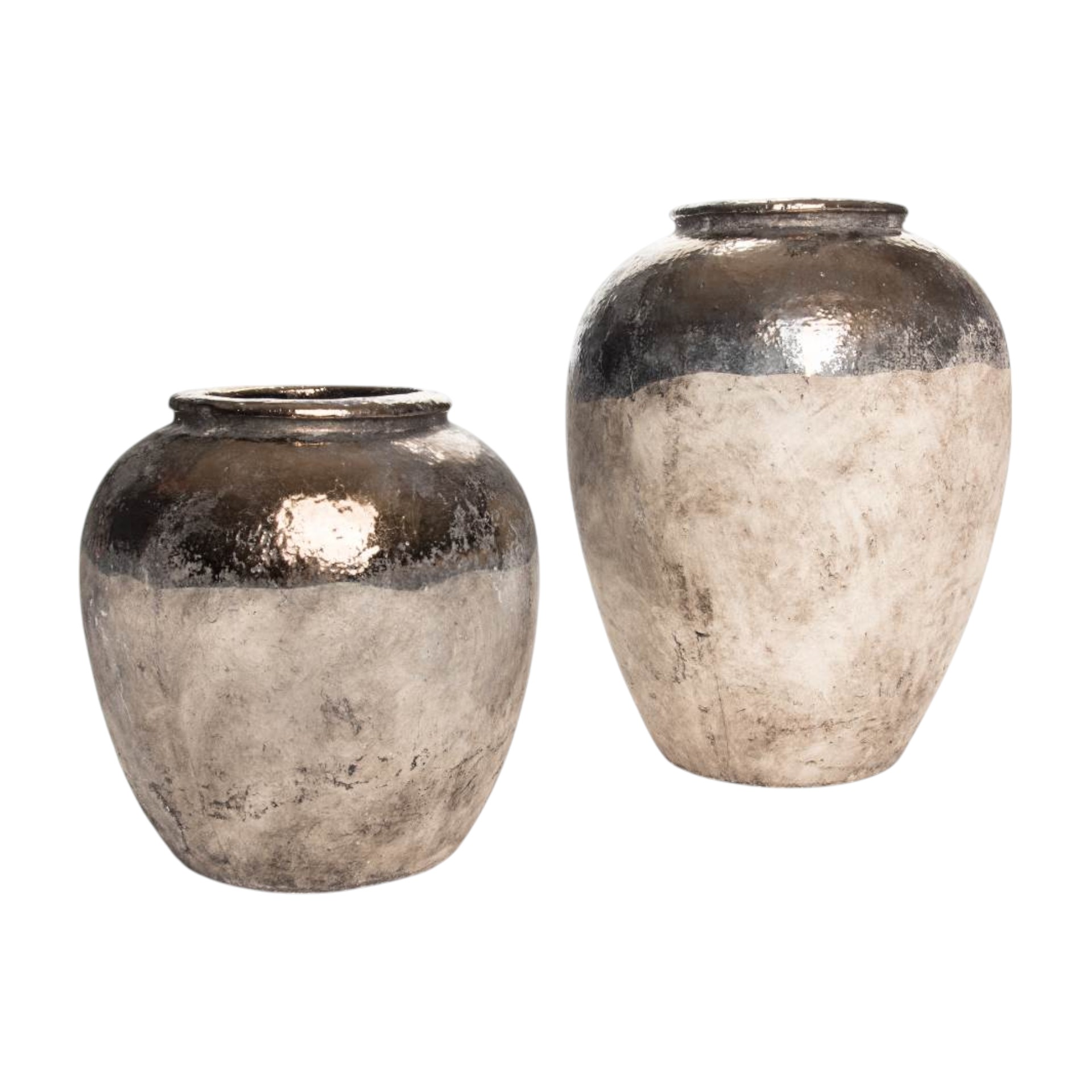 RP Topf bauchig goldschwarz/ natur mittel Darstellung von RP Topf bauchig goldschwarz/ natur mittel