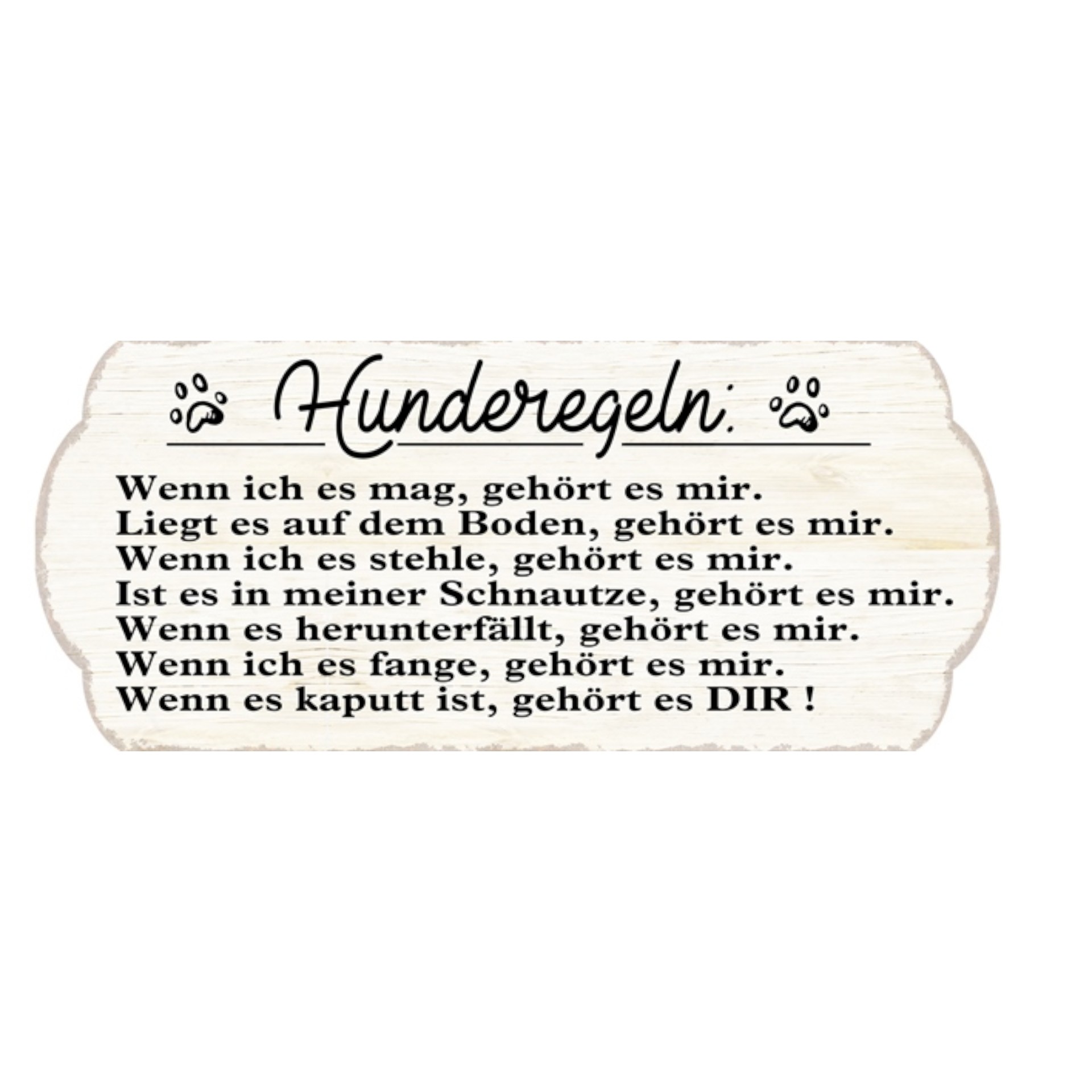 Darstellung von RP UV- Metallschild Hunderegeln:...