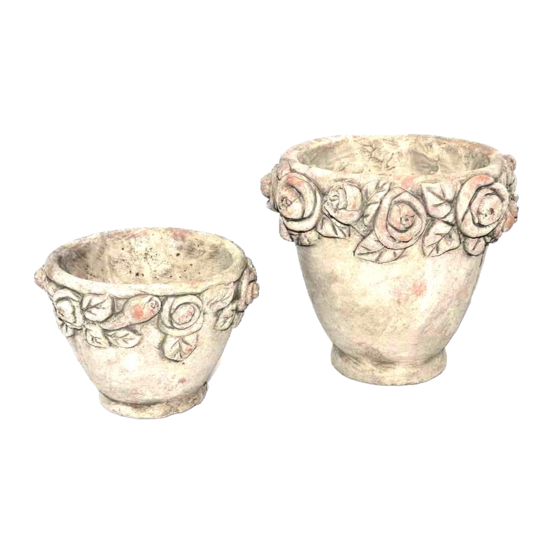 Pflanztopf rund Rosen klein Darstellung von Pflanztopf rund Rosen klein