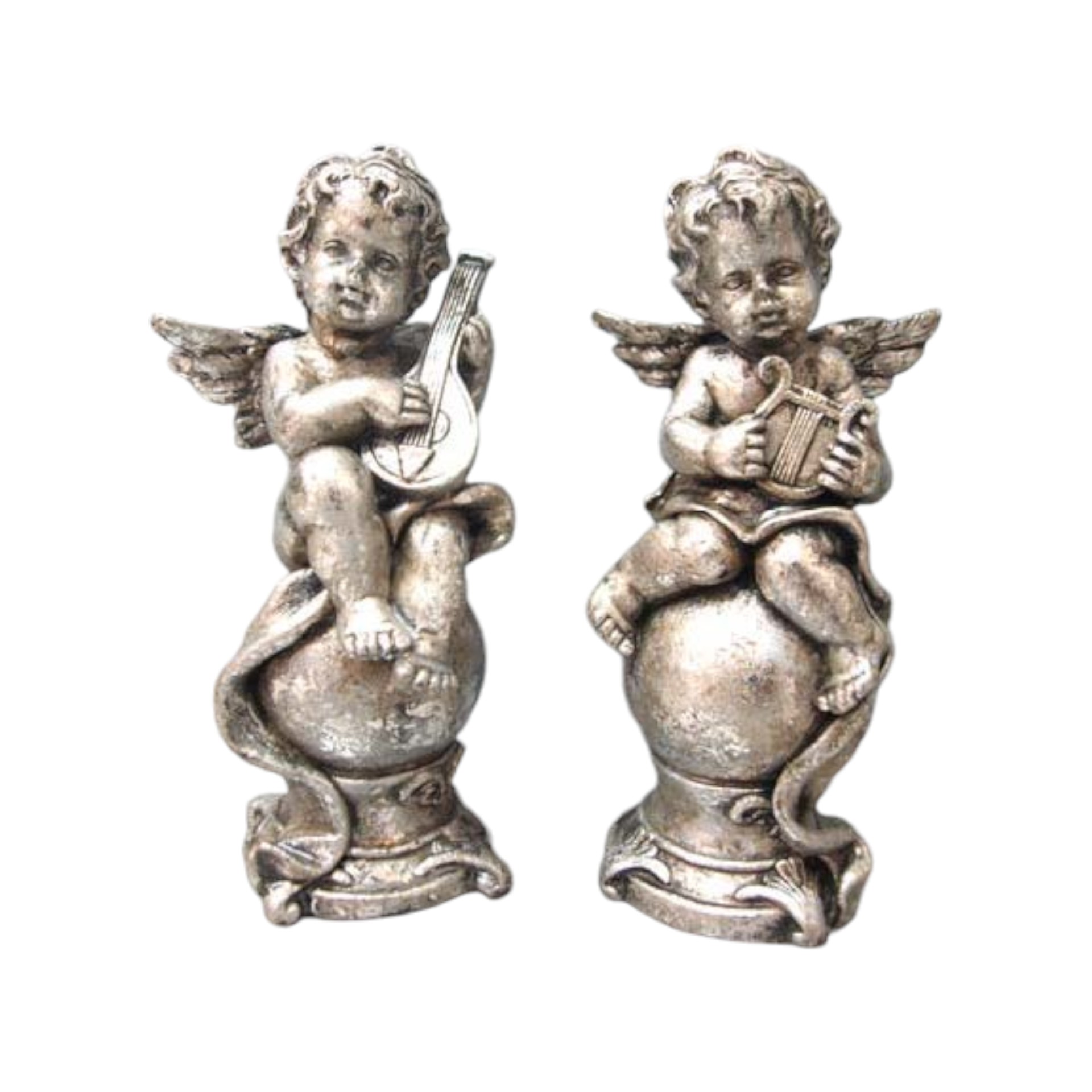 RP Miniengel auf Kugel SILBER Poly Darstellung von RP Miniengel auf Kugel SILBER Poly