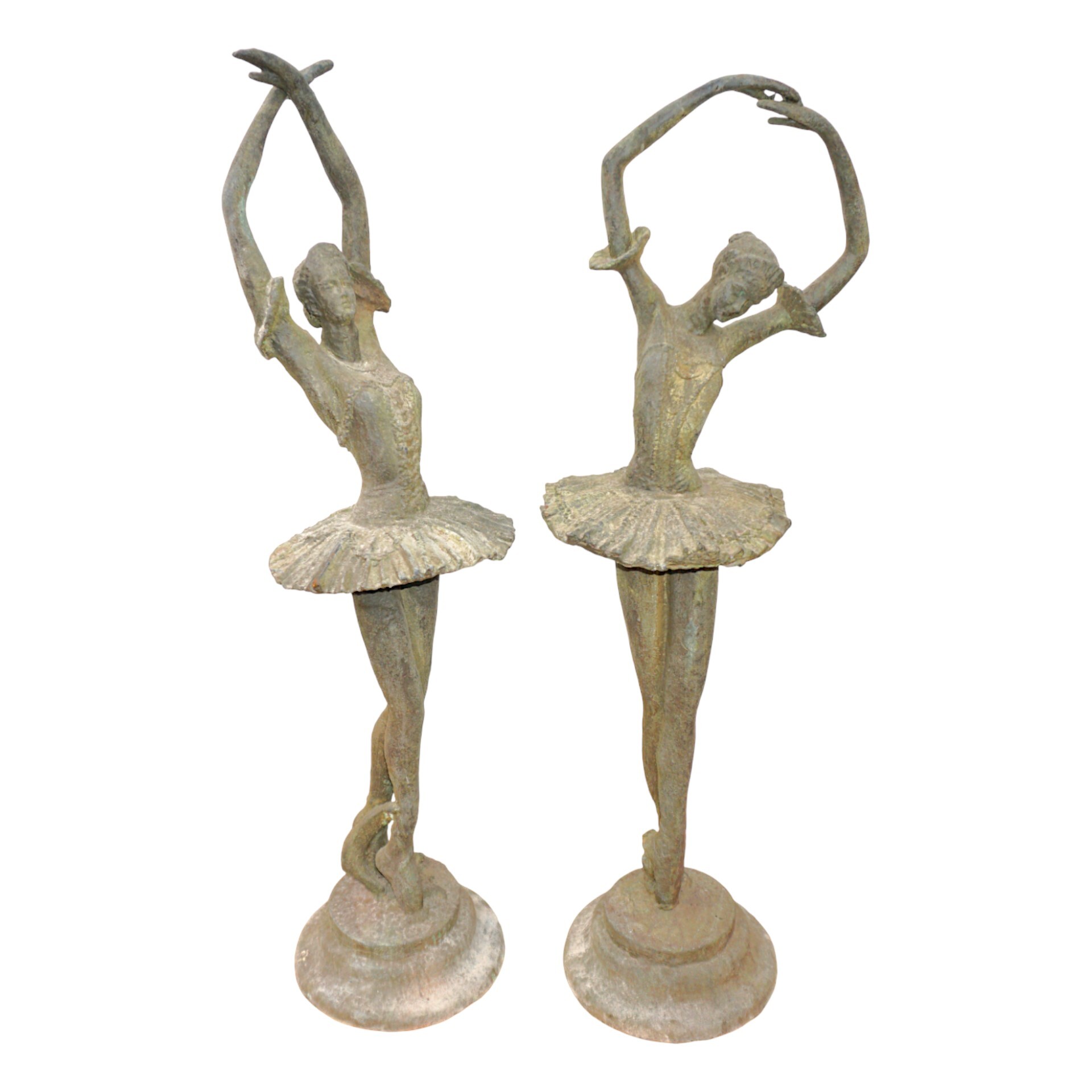 Darstellung von Ballerinapaar bleifarben 125x30 cm