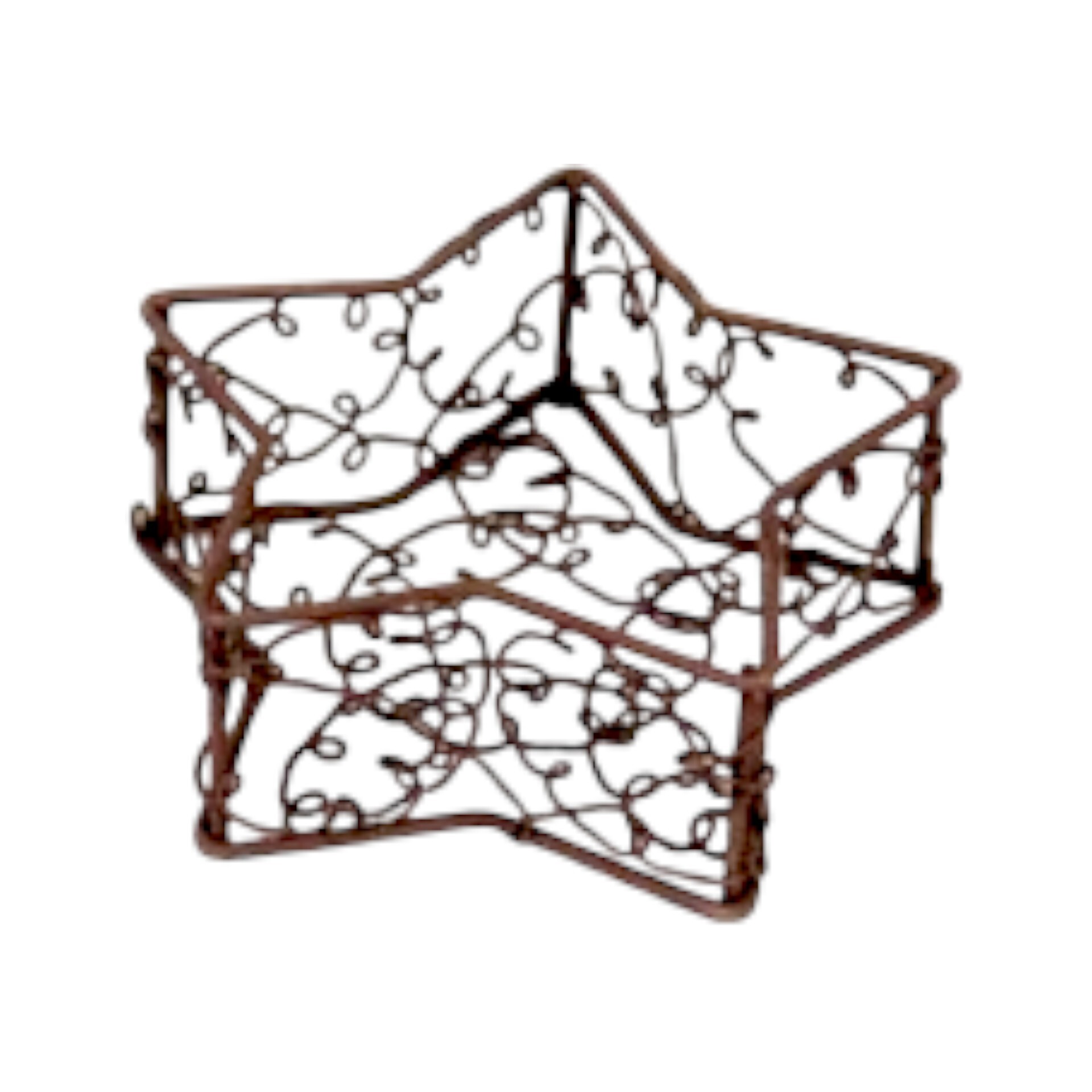 Darstellung von RP Körbchen Stern 5 Spitzen braun