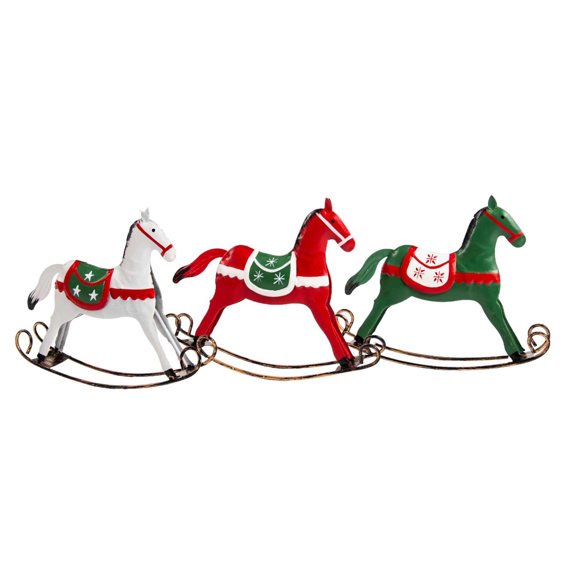 Metallpferdchen gross sort. 18 cm Darstellung von Metallpferdchen gross sort. 18 cm