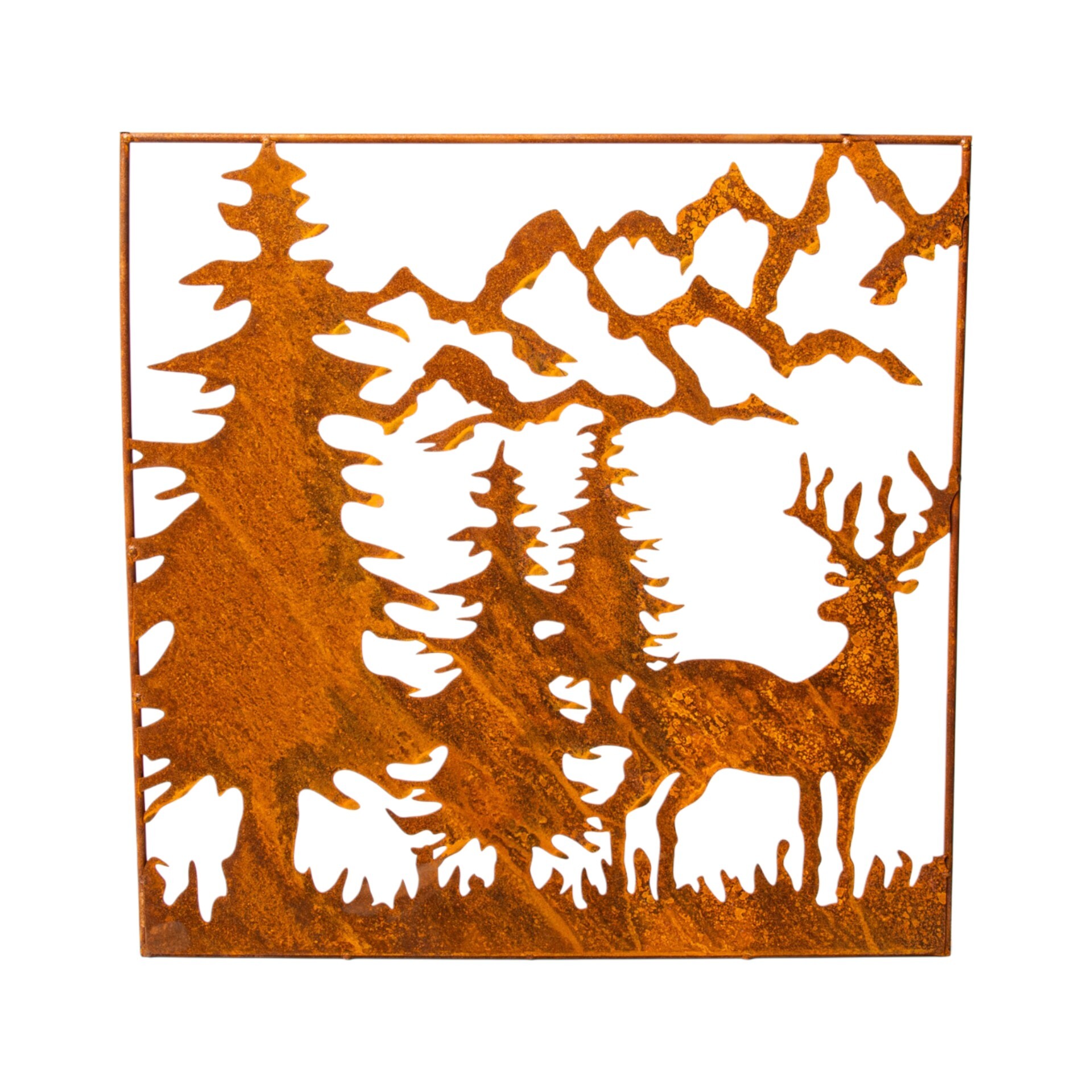 Darstellung von Wandbild Hirsch/ Baum mit Berge