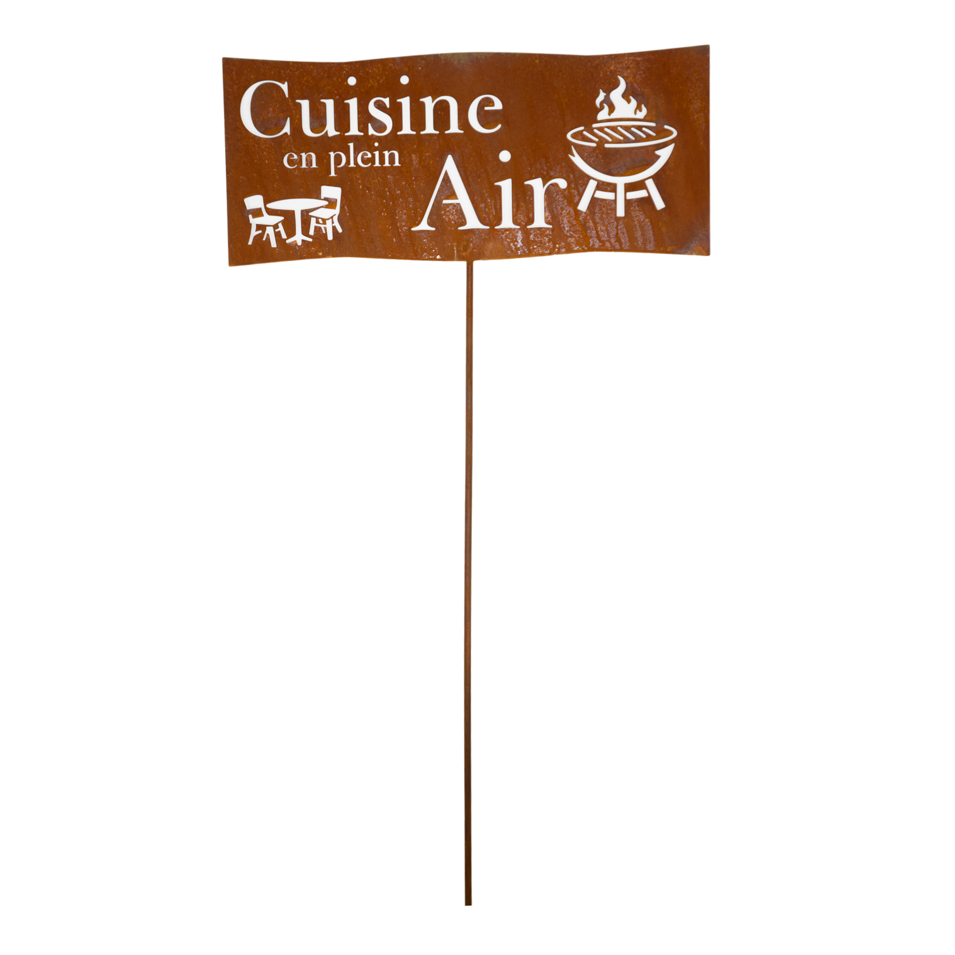 Darstellung von Tafel auf Stab geschwungen Cuisine en plein Air